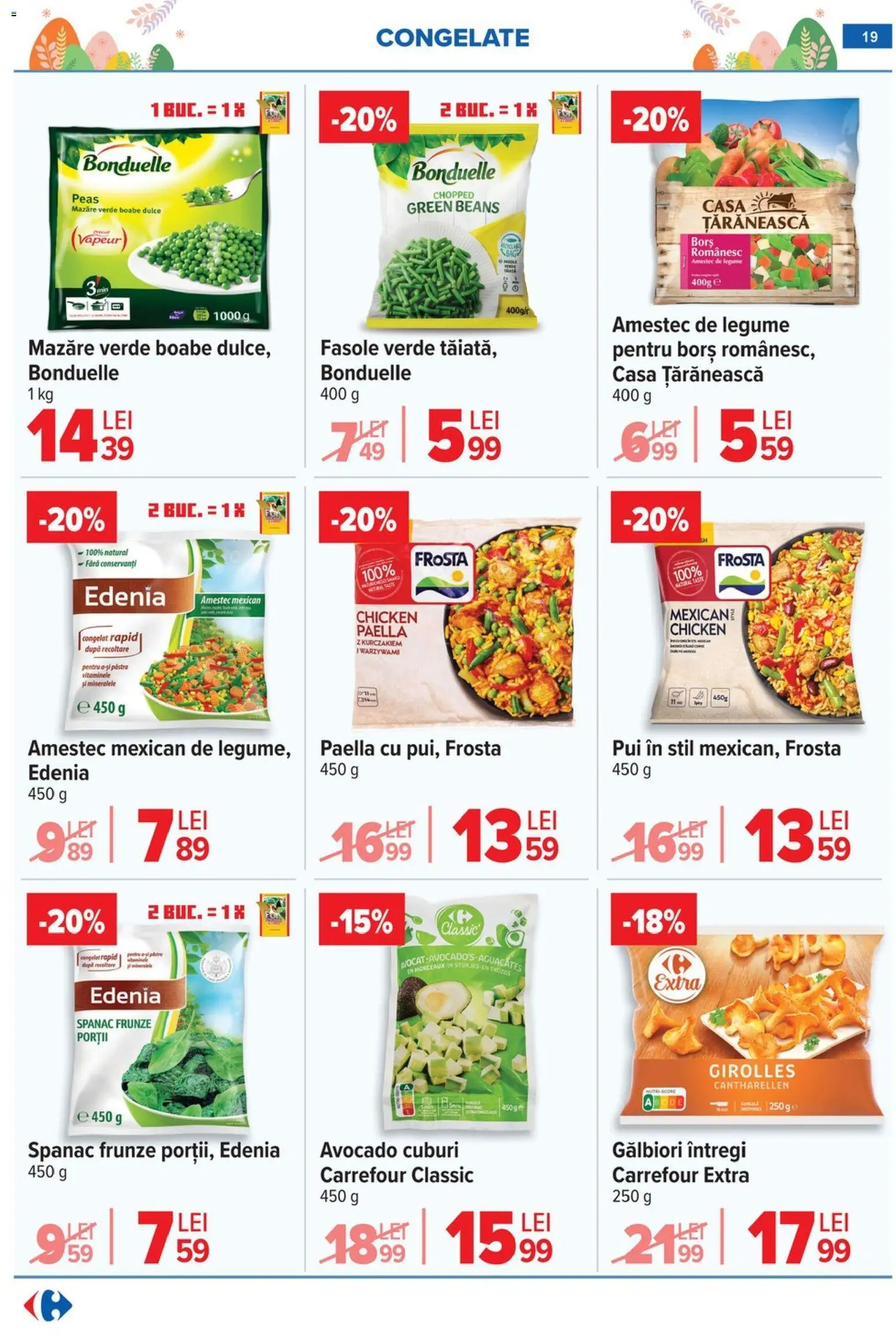 Noul catalog Carrefour – valabil de la 06.04.2026 | Pagină: 25 | Produse: Mazăre, Fasole verde, Avocado, Legume