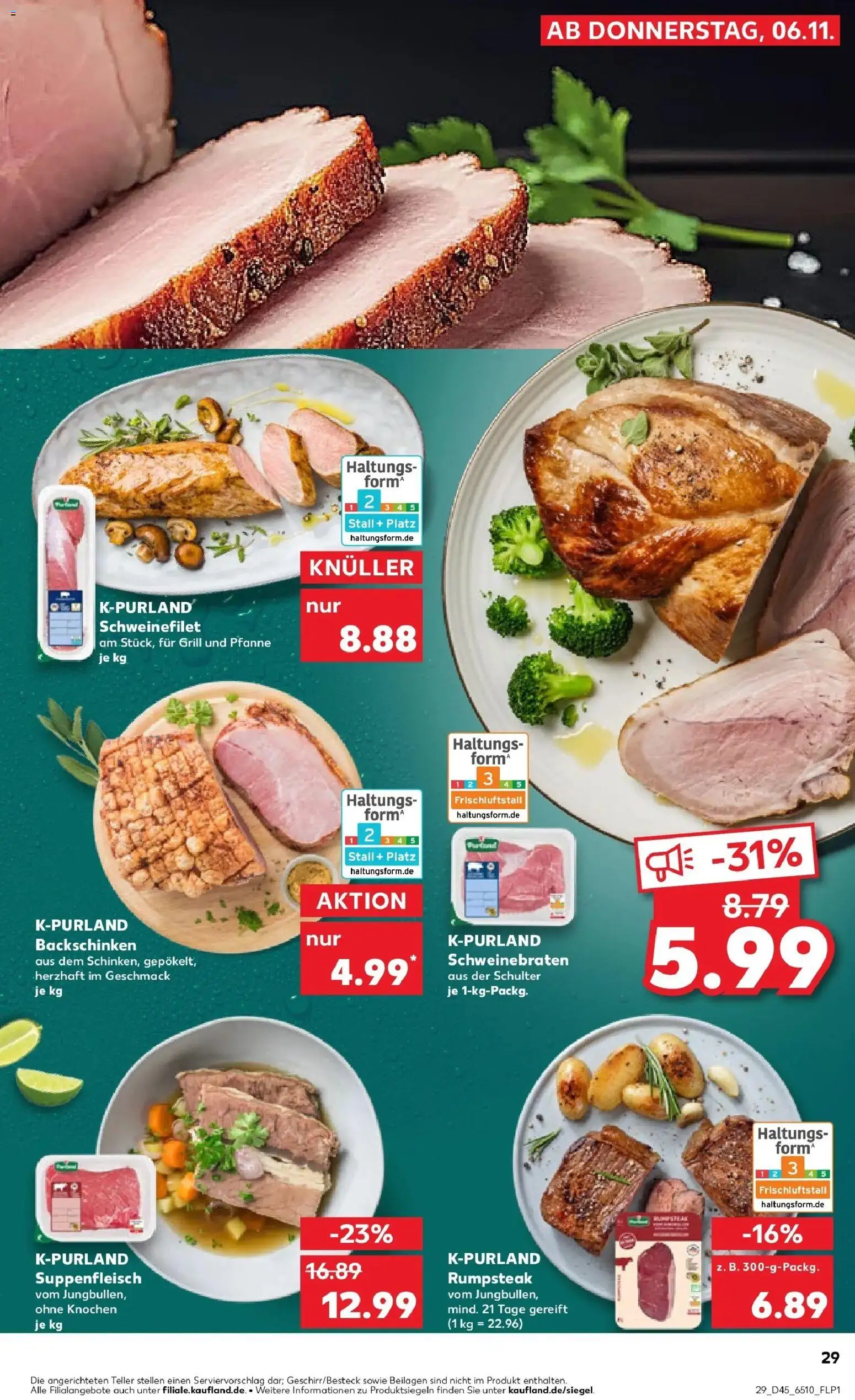 Kaufland prospekt Erkelenz	 – gültig ab 10.11.2025 | Seite: 29 | Produkte: Grill, Schweinefilet, Suppenfleisch, Steak