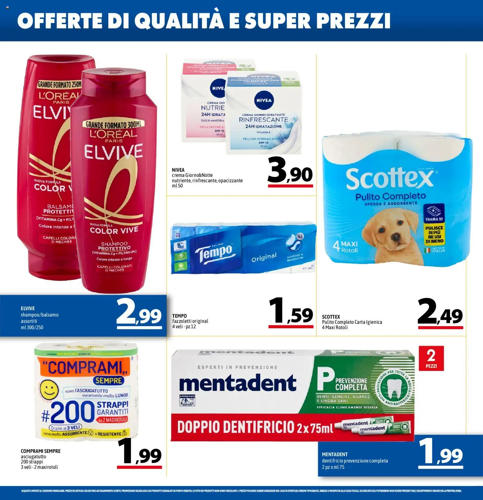 Volantino A&O del 29.01.2026 | Pagina: 14 | Prodotti: Crema, Dentifricio, Fazzoletti, Asciugatutto