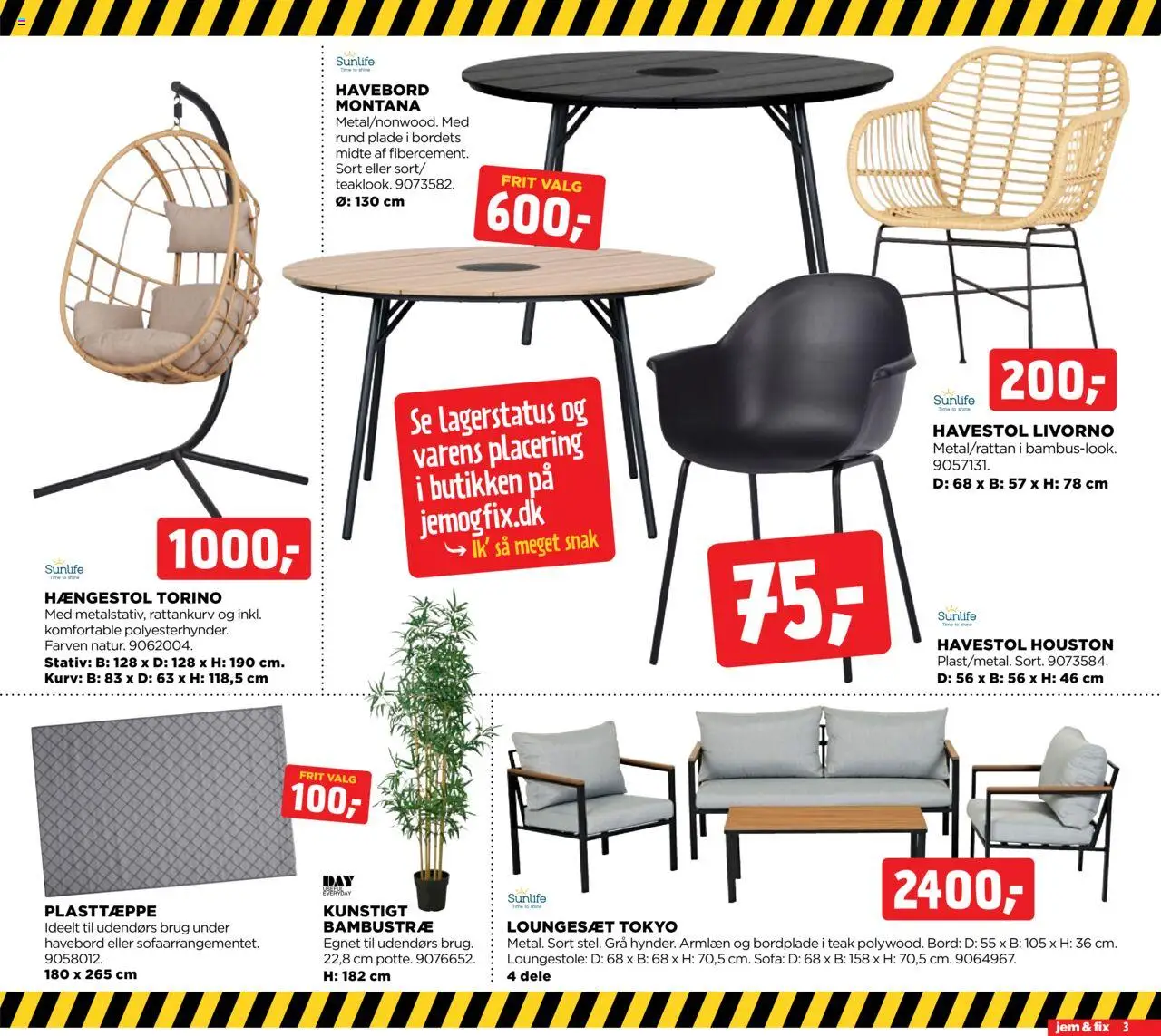 Jem & fix Tilbudsavis gyldig fra 03.08.2025 | Side: 3 | Produkter: Sofa, Bord, Kurv, Loungesæt