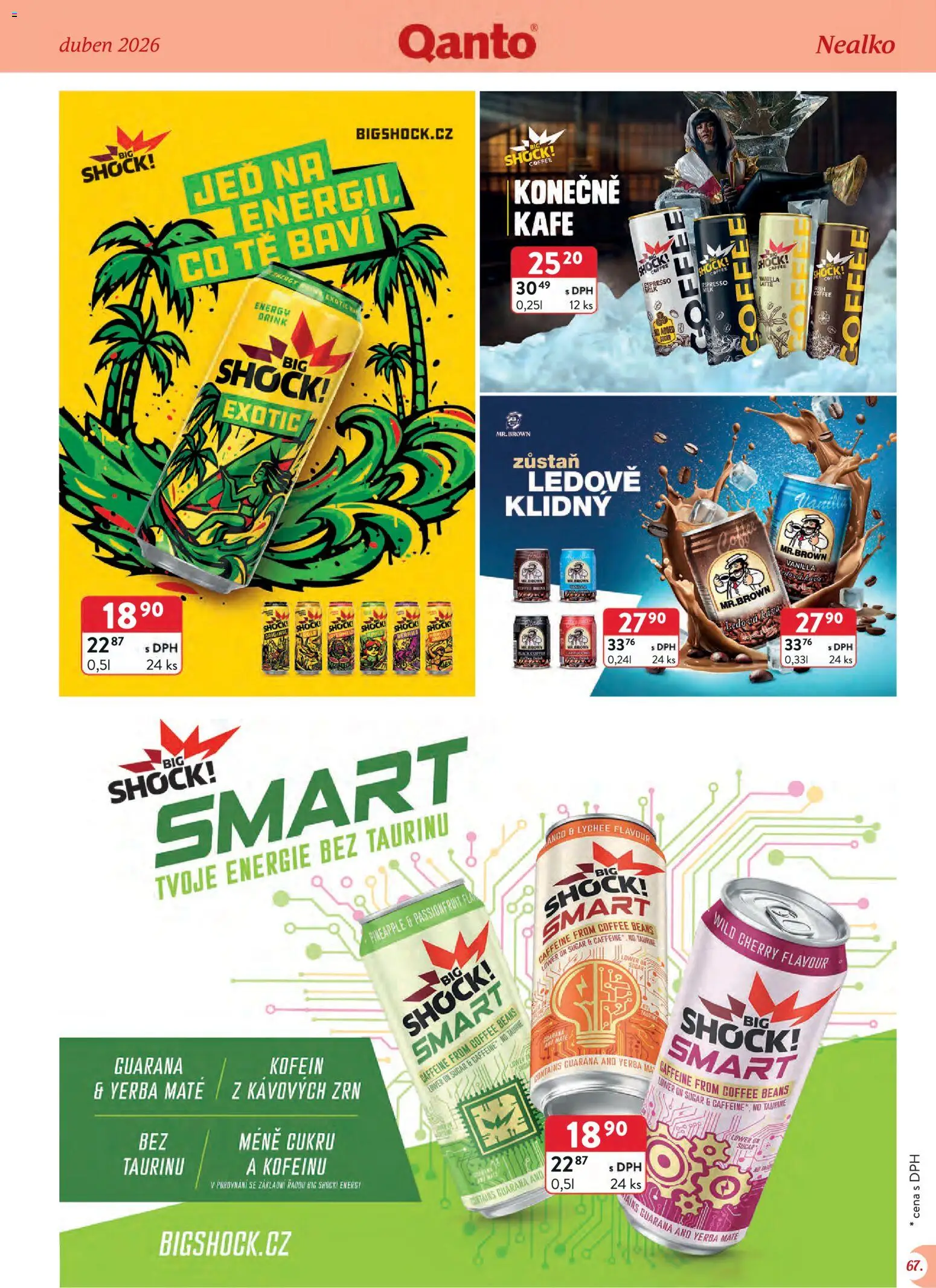 Astur & Qanto leták - Velkoobchod 04/2026 od 01.04.2026 | Strana: 67 | Produkty: Yerba mate, Kafe, Big Shock, Energy drink