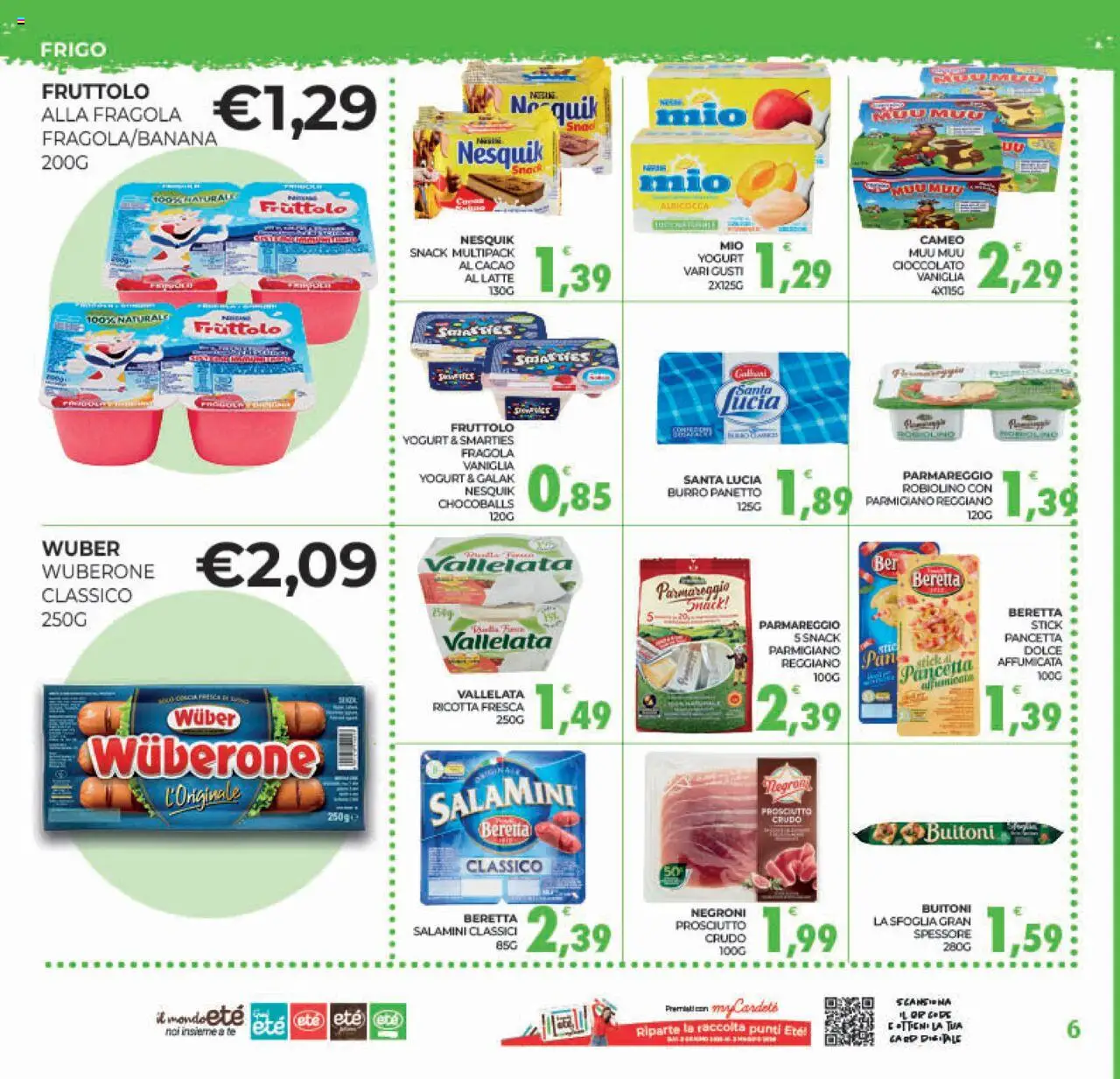 Volantino Eté del 29.08.2025 | Pagina: 6 | Prodotti: Yogurt, Tè, Ricotta, Cacao