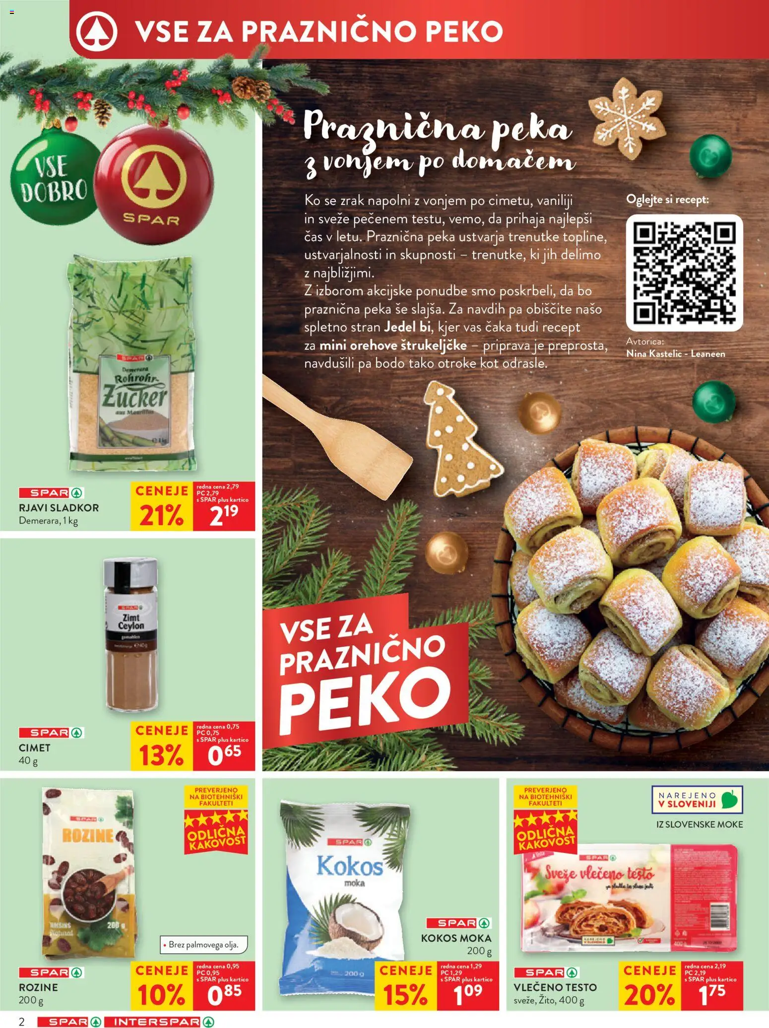 Novi Spar katalog ponudbe – veljaven od 12.11.2025 | Stran: 2 | Izdelki: Moka, Rozine, Sladkor