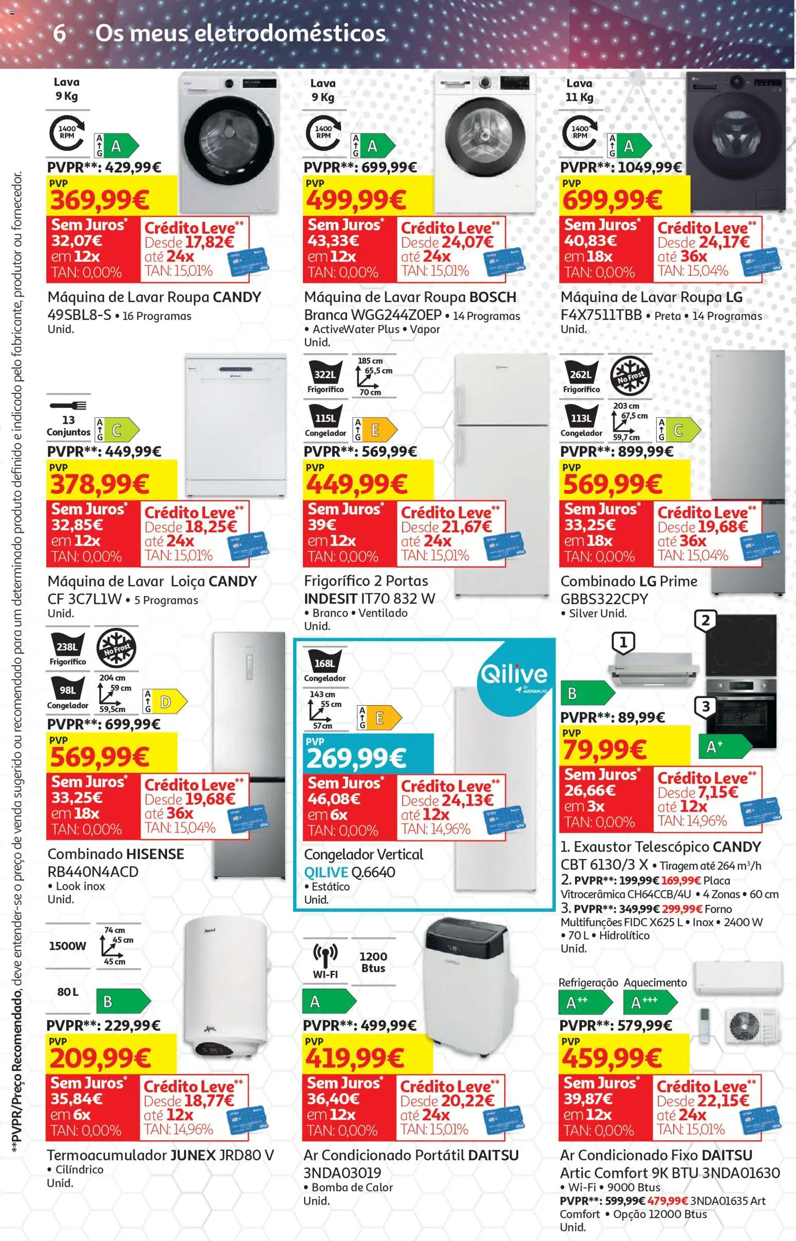 Auchan - Preços Redondos │ válido de 06.04.2026 | Página: 31 | Produtos: Frigorífico, Exaustor, Ar condicionado, Portas