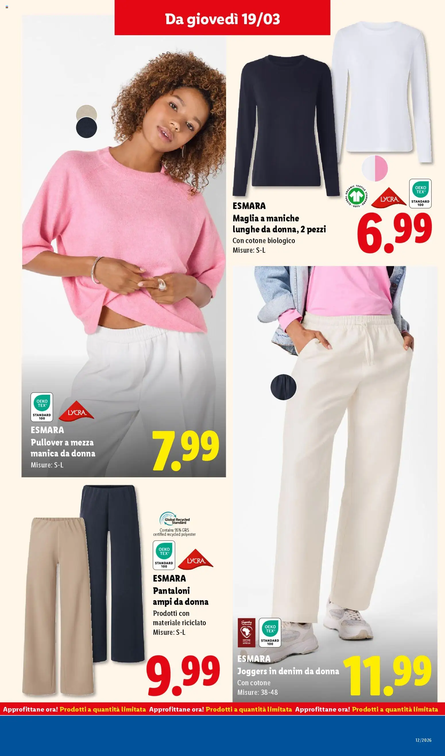 Volantino Lidl del 16.03.2026 | Pagina: 39 | Prodotti: Pantaloni