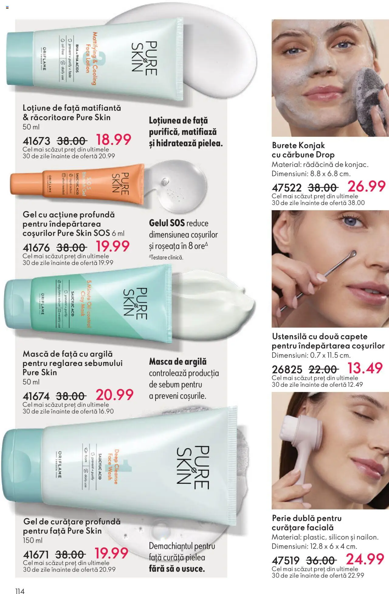 Noul catalog Oriflame – valabil de la 12.11.2025 | Pagină: 114 | Produse: Gel de curățare, Perie, Burete, Sos