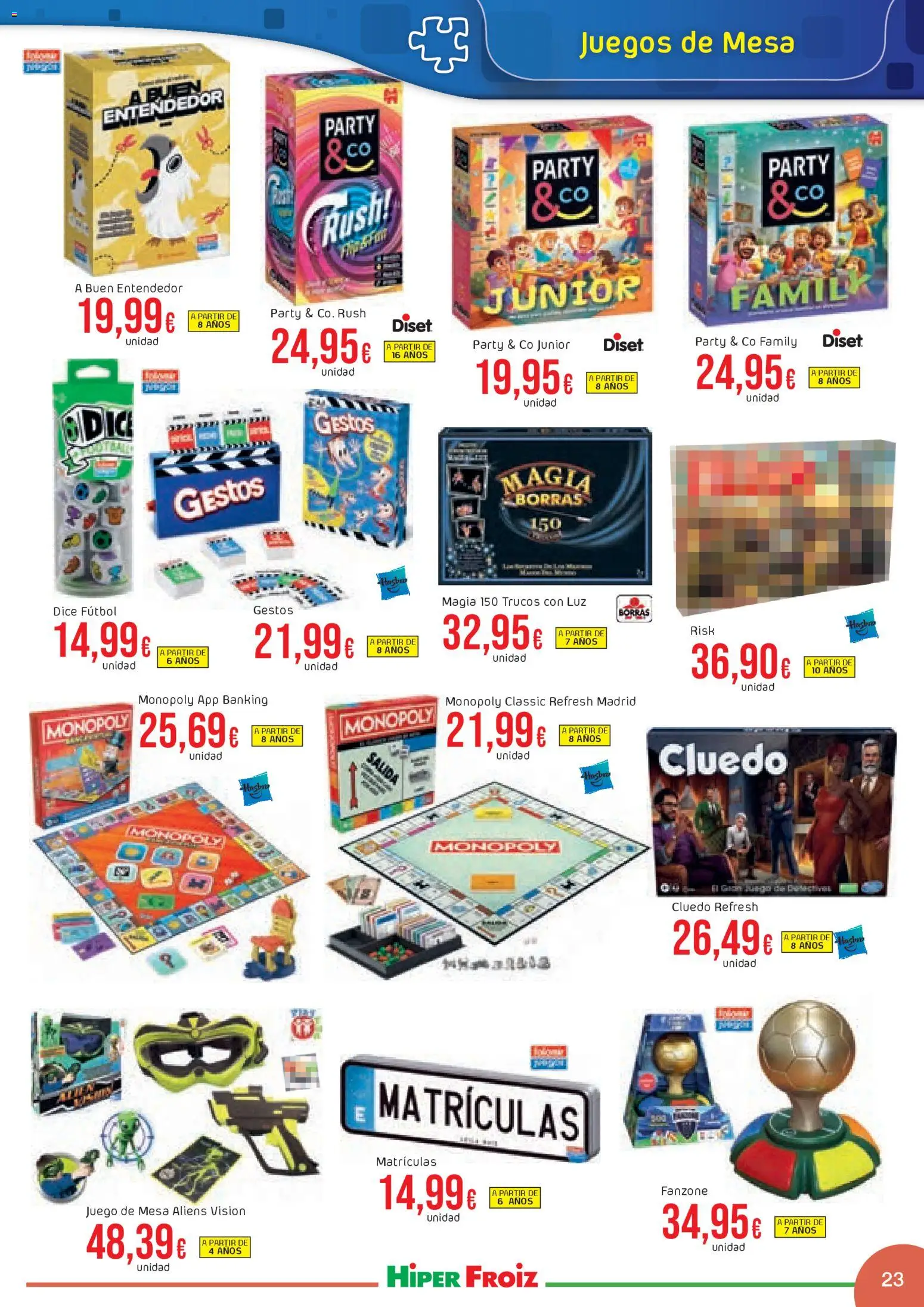 Froiz - Catálogo Juguetes │ válido desde el 21.11.2025 | Página: 23 | Productos: Juegos de mesa, Mesa