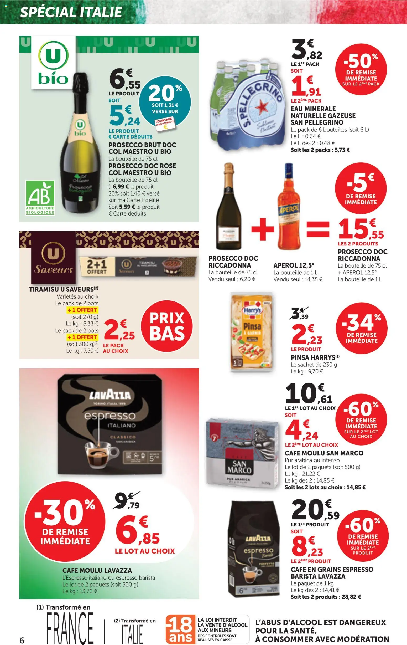 {H1} | Page: 6 | Produits: Eau minérale, Café en grains, Eau minérale naturelle, Café moulu