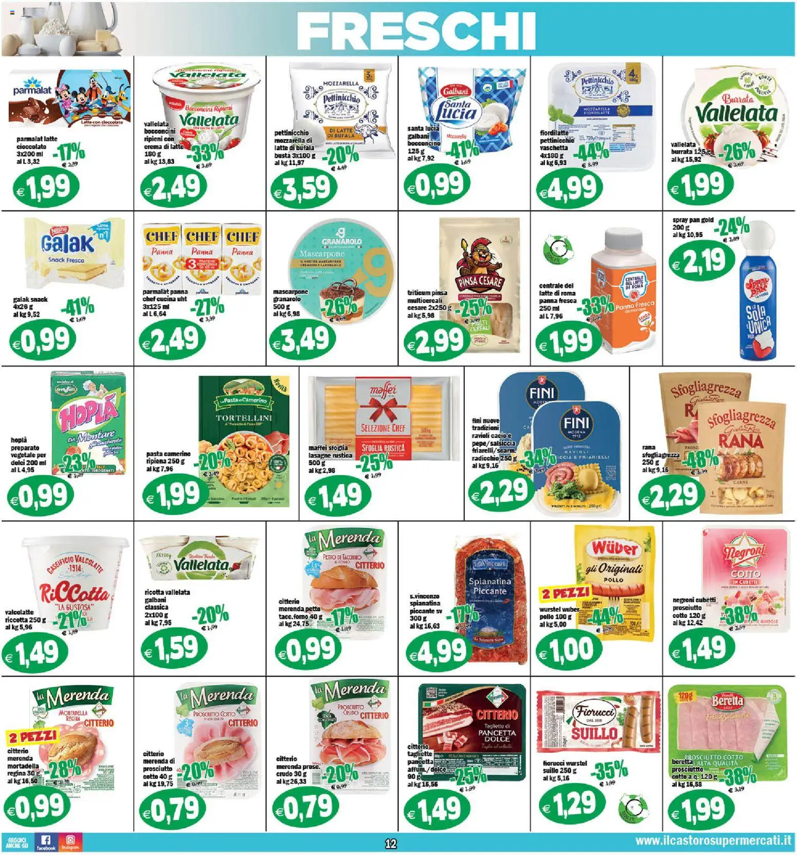 Volantino Il Castoro del 06.03.2026 | Pagina: 12 | Prodotti: Crema, Cioccolato, Friarielli, Mascarpone