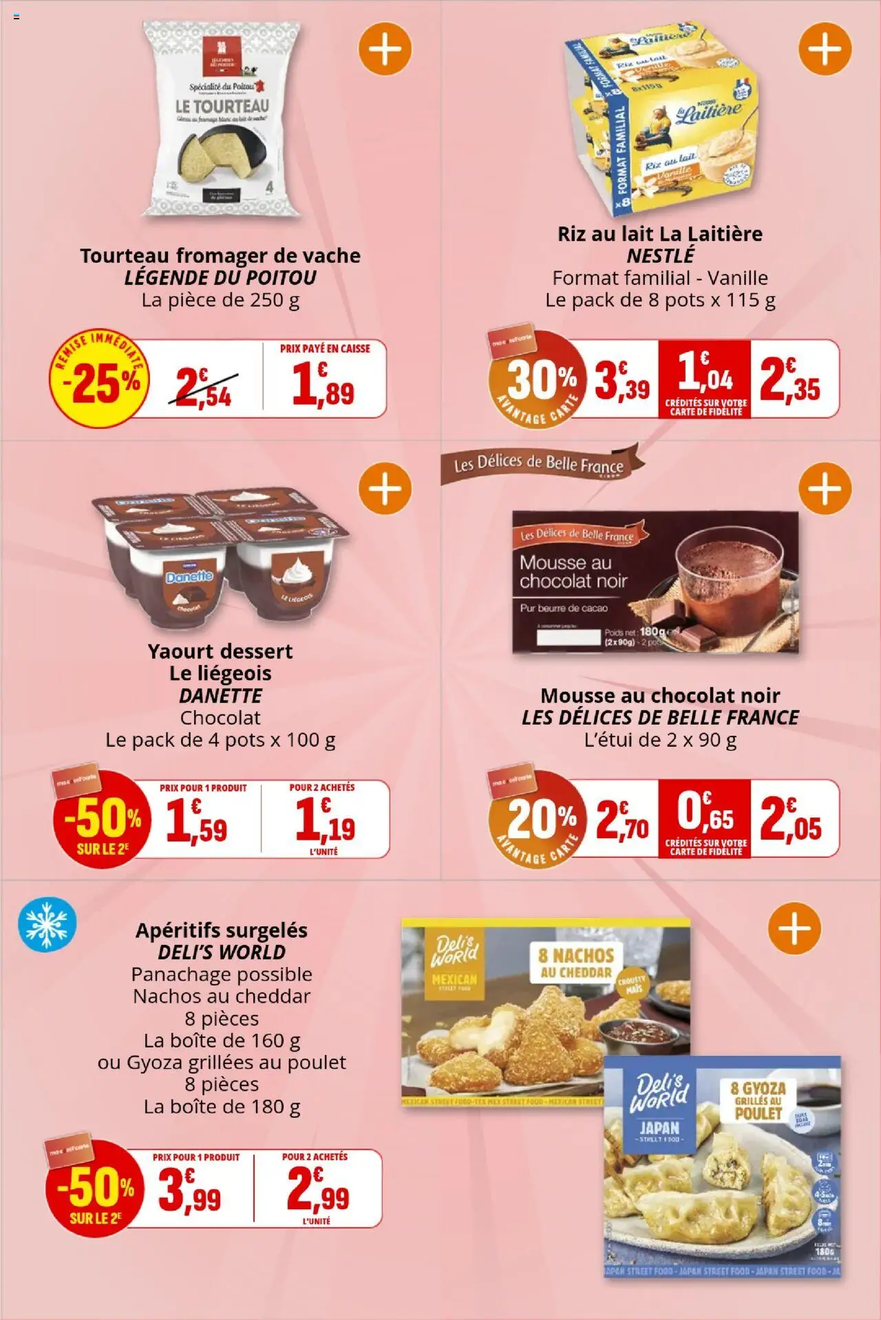 {H1} | Page: 15 | Produits: Mousse, Nachos, Beurre, Riz