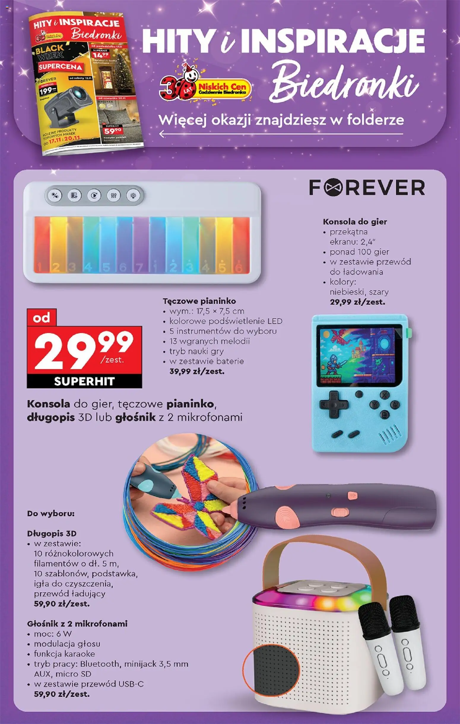 Biedronka gazetka od 17.11.2025 | Strona: 86 | Produkty: Konsola do gier, Baterie, Gry, Konsola