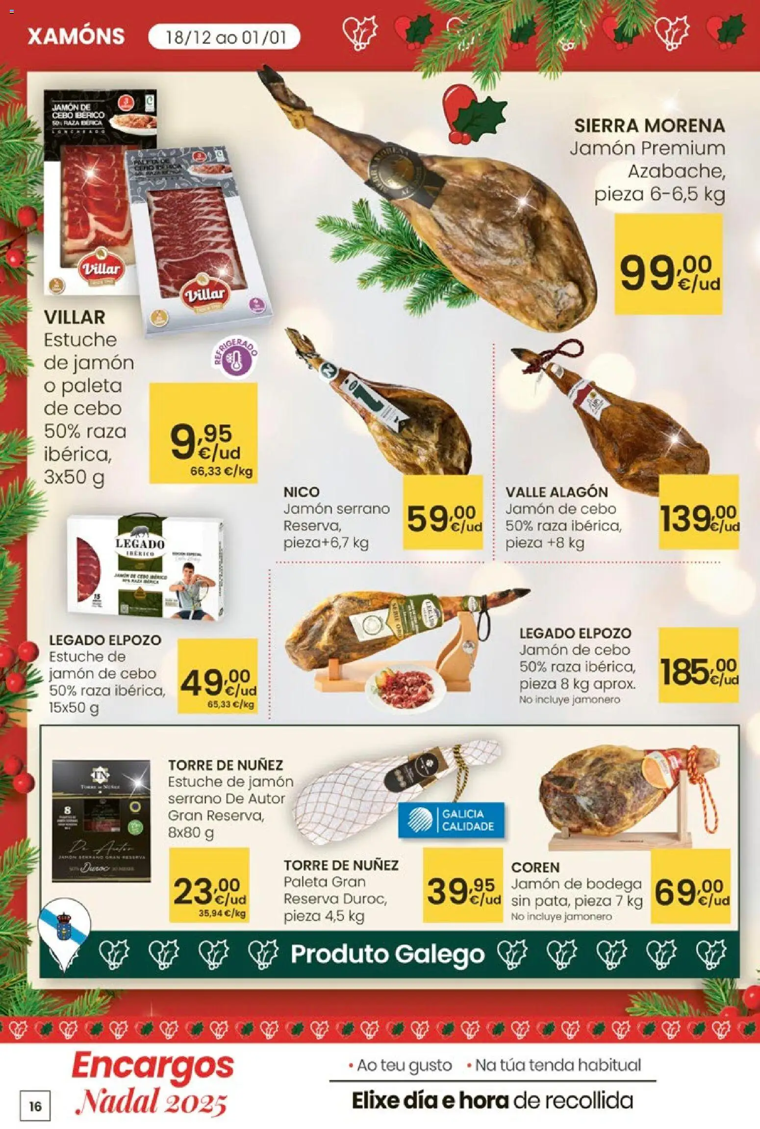 Eroski - Navidad  │ válido desde el 18.12.2025 | Página: 16 | Productos: Jamón serrano, Jamón