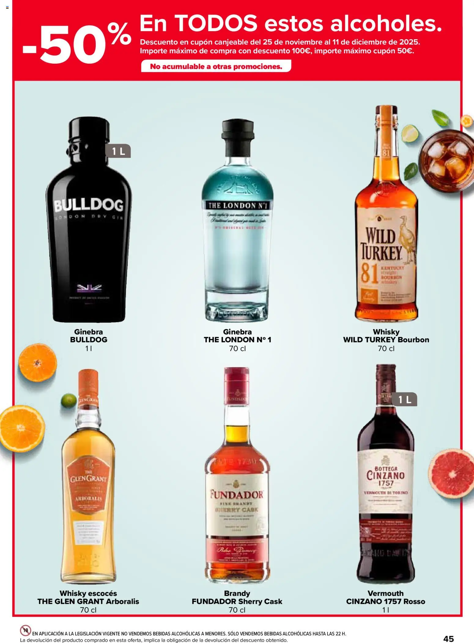 Carrefour folleto │ válido desde el 14.11.2025 | Página: 47 | Productos: Ginebra, Whisky, Μαύρο πιπέρι