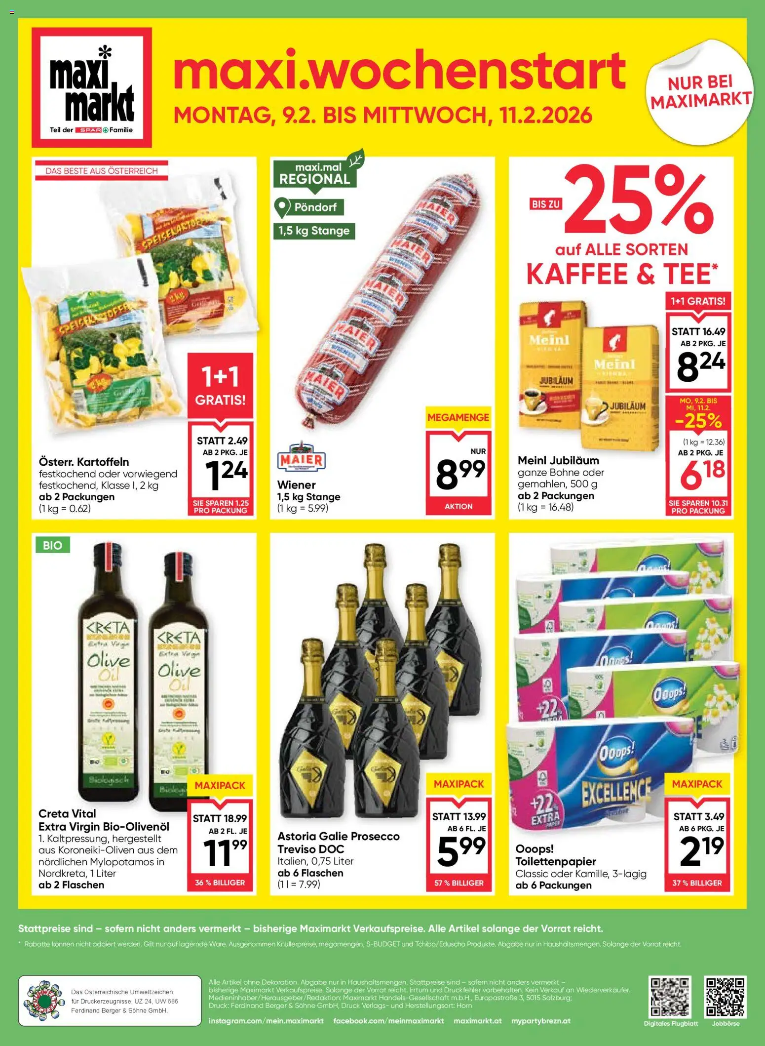 Maximarkt Flugblatt gültig ab 05.02.2026 | Seite: 24 | Produkte: Kartoffeln, Kaffee