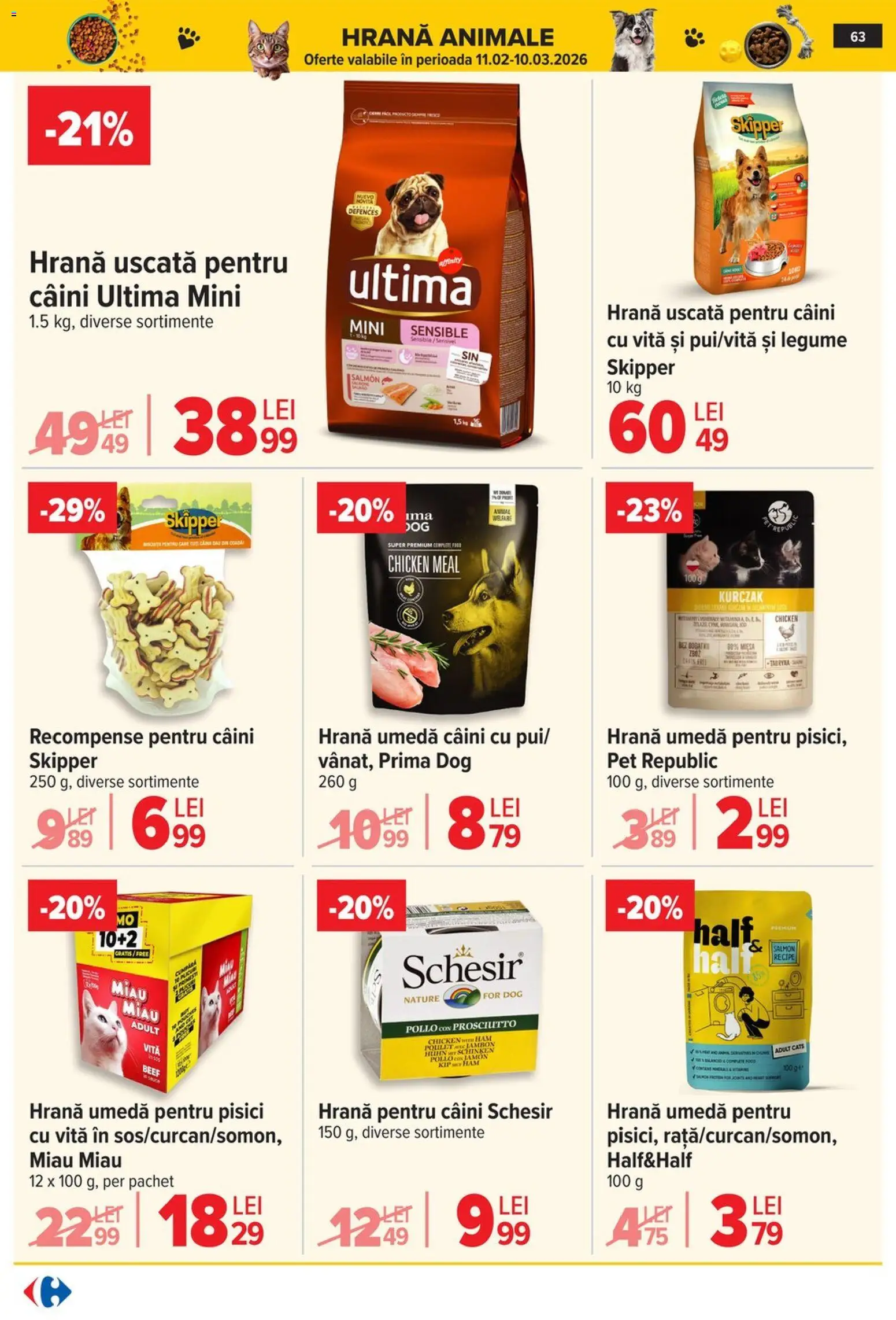 Noul catalog Carrefour – valabil de la 04.02.2026 | Pagină: 66 | Produse: Hrană pentru câini, Legume
