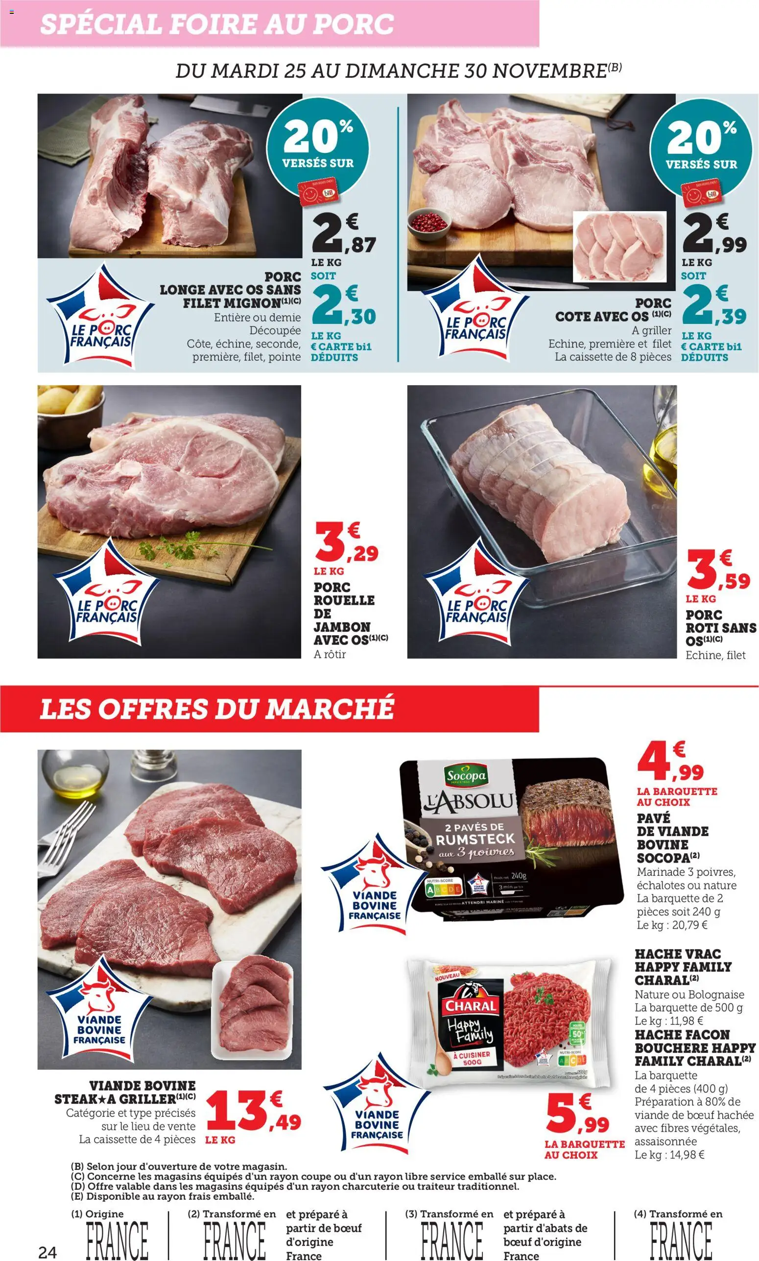 {H1} | Page: 25 | Produits: Viande de bœuf, Viande, Porc, Rumsteck