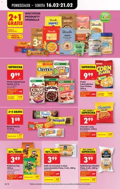 Pogląd oferty "Krakersy Top, 300 g, Słone, cebulowe, sezamowe krakersy Top, 300 g" - ważna od 16.02.2026 | Strona: 58 | Produkty: Top, Płatki owsiane, Granola, Krakersy
