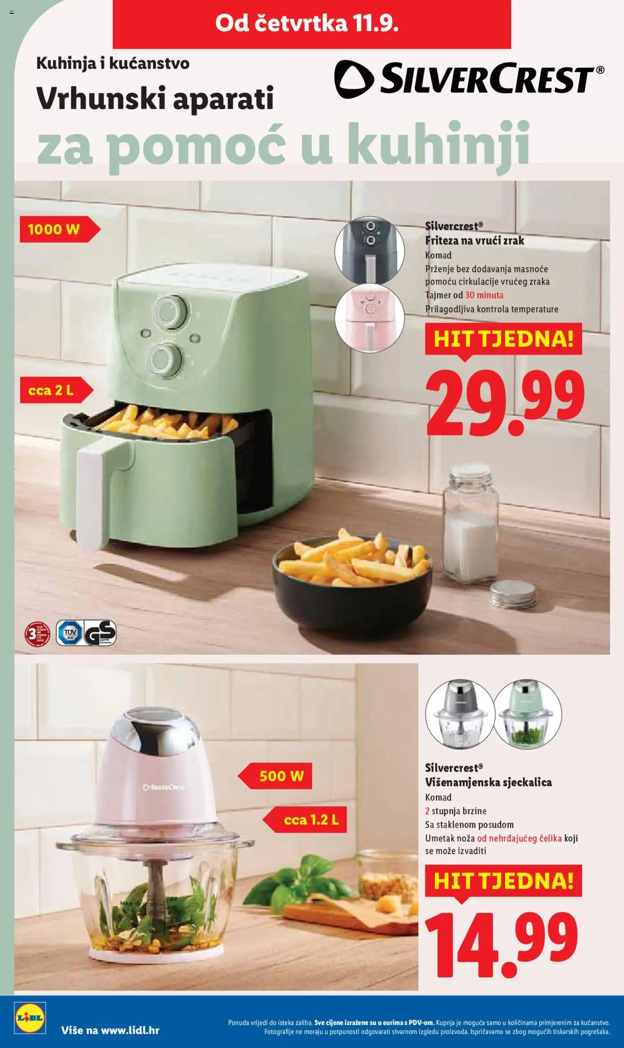 Lidl katalog | vrijedi od 08.09.2025 | Stranica: 36 | Proizvodi: Friteza, Sjeckalica, Kuhinja, Friteza na vrući zrak