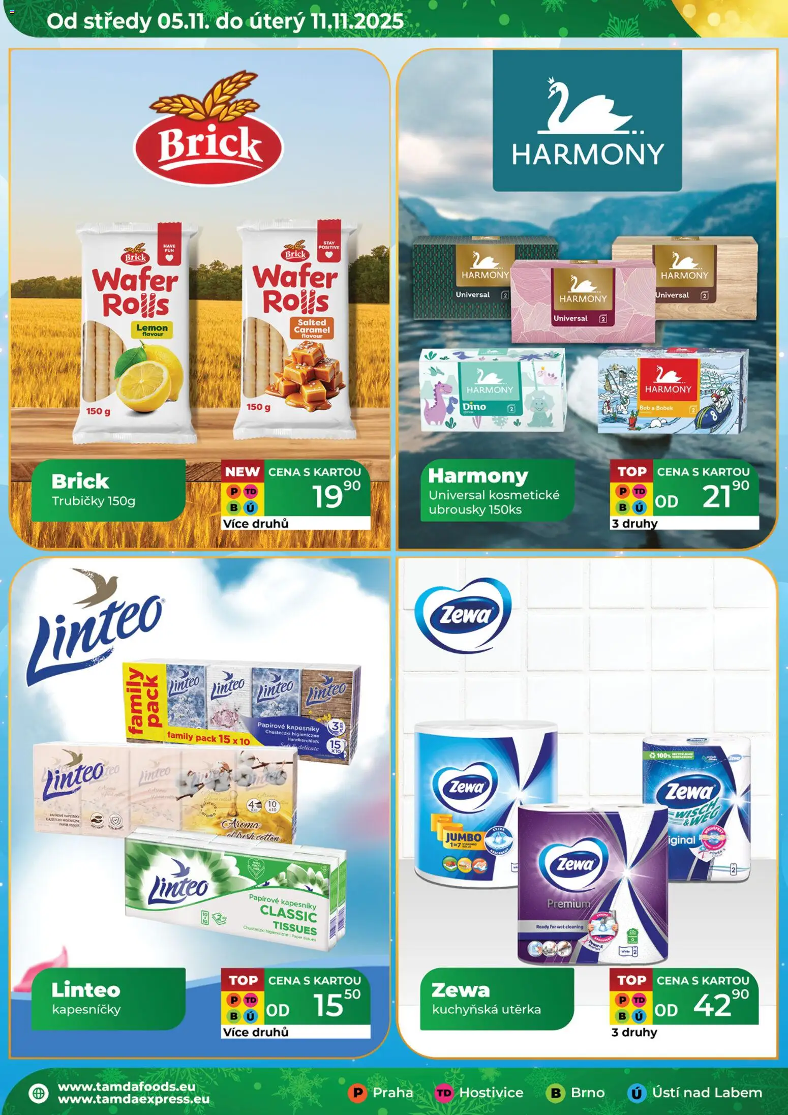 Tamda Foods leták od 05.11.2025 | Strana: 20 | Produkty: Papírové kapesníky, Ubrousky, Zewa, Utěrka