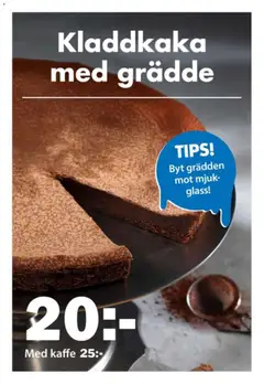 Biltema erbjudanden - Förhandsvisning av reklamblad från butik Biltema aktuell från 30.03.2026 | Sida: 18 | Produkter: Kladdkaka, Kaffe, Glass, Grädde