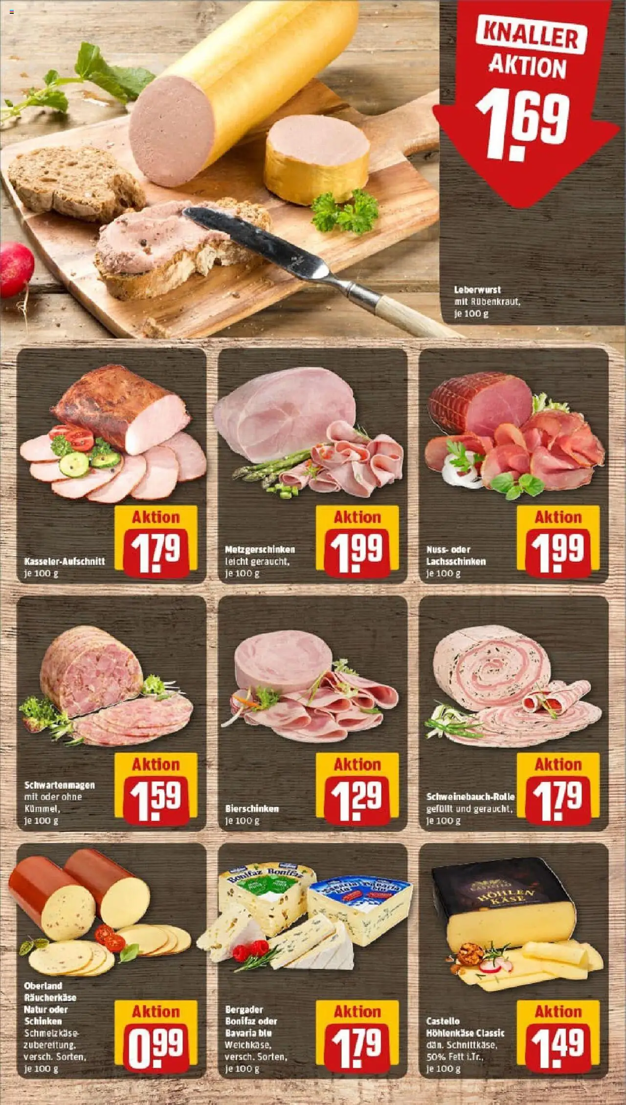 Rewe prospekt Hückelhoven / Hilfarth	 - gültig ab dem 13.07.2025 | Seite: 9 | Produkte: Käse, Schinken