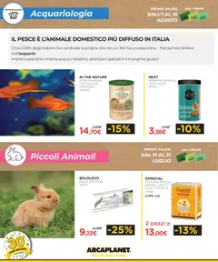 Volantino Arcaplanet del 01.08.2025 | Pagina: 36 | Prodotti: Pesce, Acqua, Pasta, The