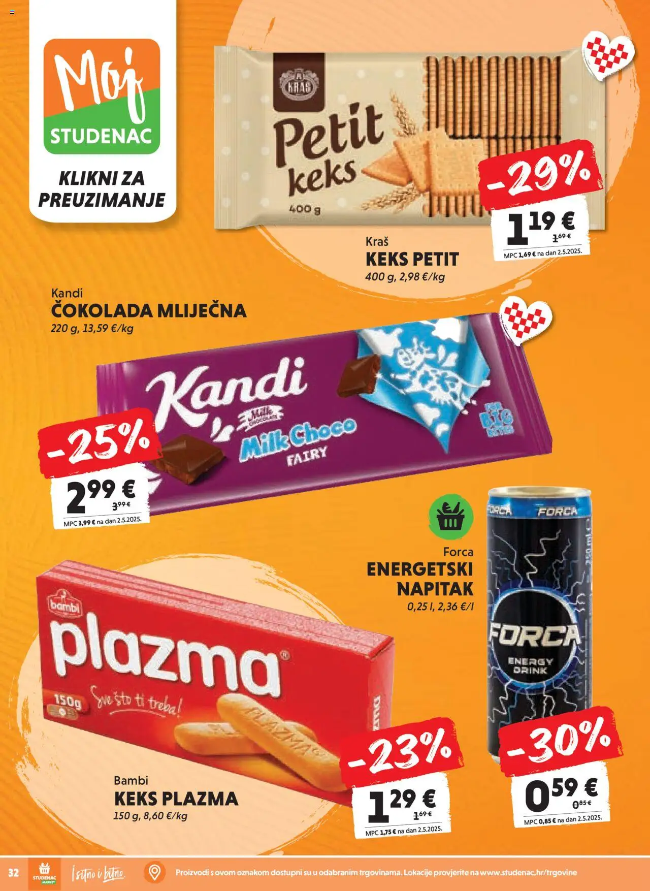 Studenac katalog | vrijedi od 13.08.2025 | Stranica: 32 | Proizvodi: Čokolada, Keks
