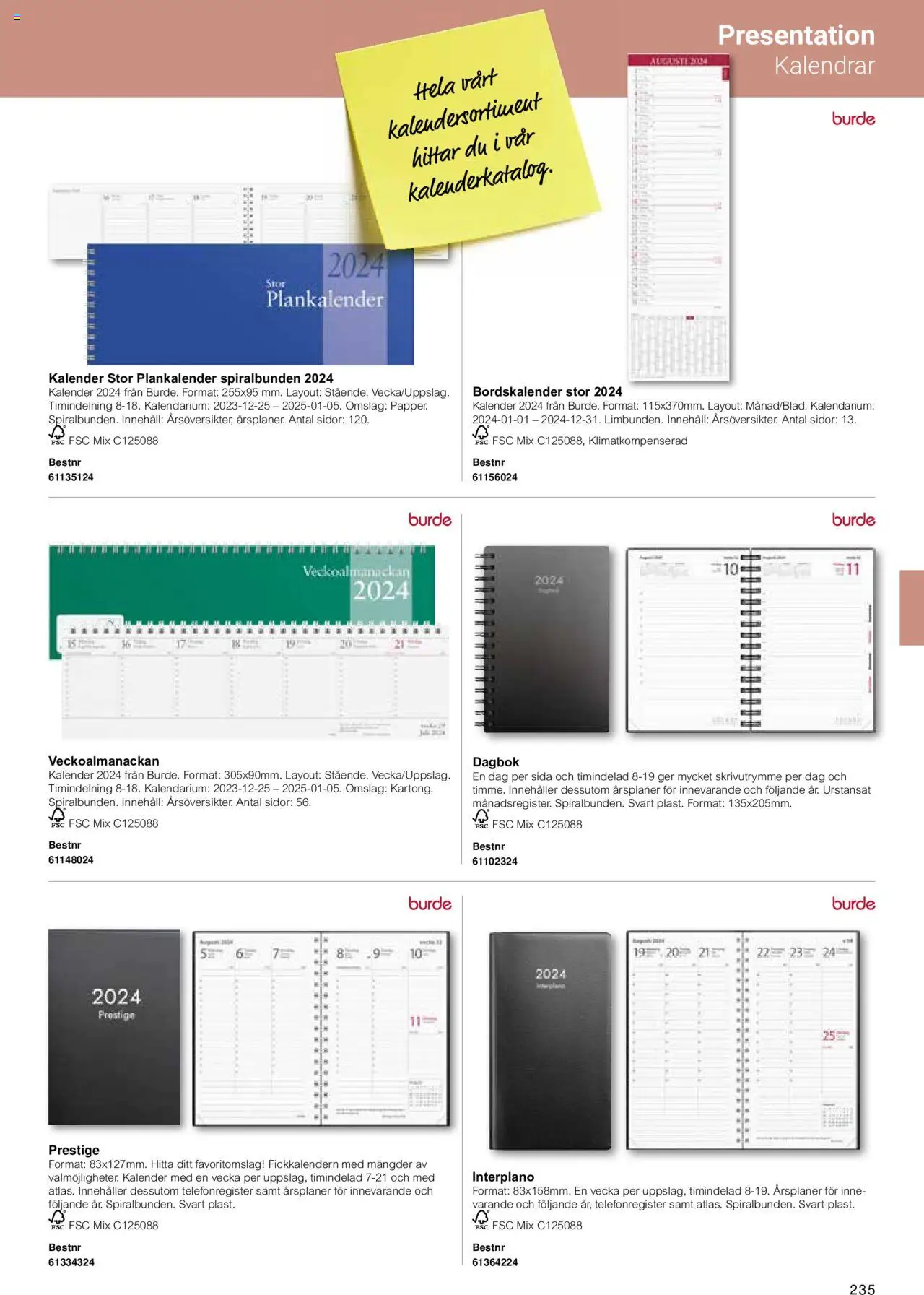 Office Depot reklamblad aktuell från 15.02.2024 | Sida: 237 | Produkter: Kalender
