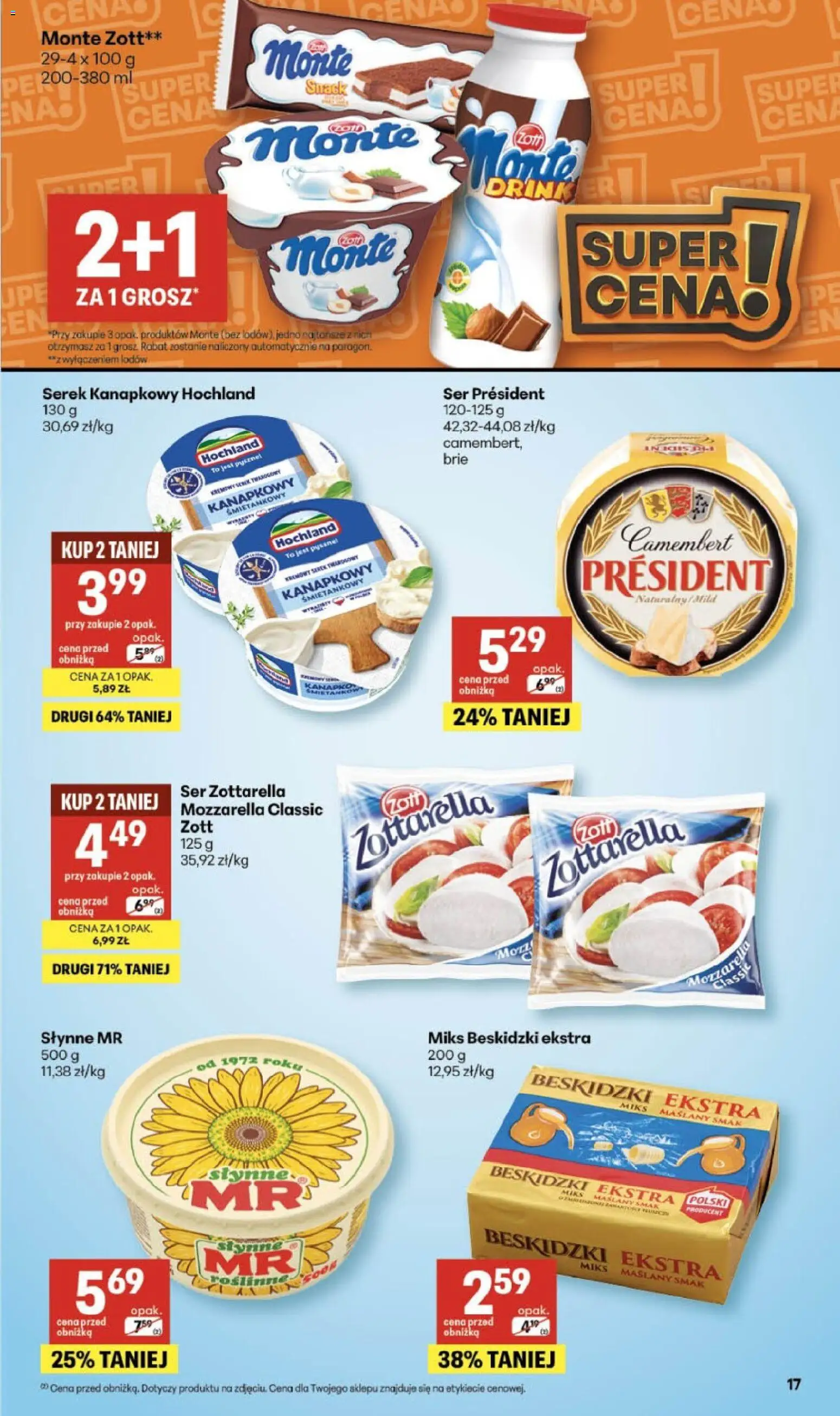 Delikatesy Centrum Gazetka - Sklepy Własne od 26.02.2026 | Strona: 17 | Produkty: Serek, Camembert, Ser, Mozzarella