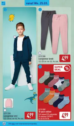 Aldi folder week 13 - Voorbeeld van een folder van Aldi, geldig van 23.03.2026 | Pagina: 48 | Producten: Vest, Broek, Sokken