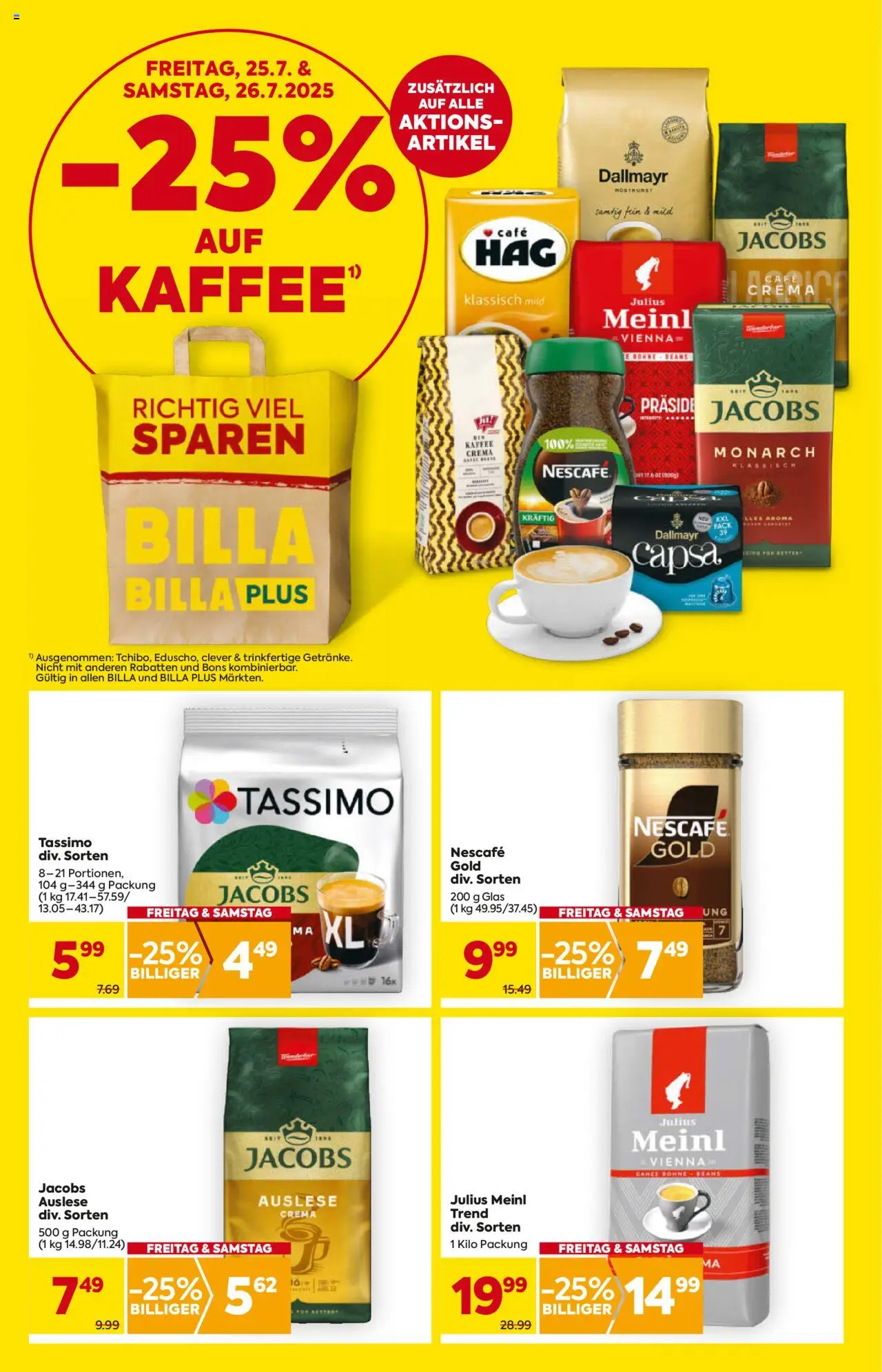 Billa AT akciós ujság - amely érvényes a következő dátumtól: 24.07.2025 | Oldal: 2 | Termékek: Nescafé