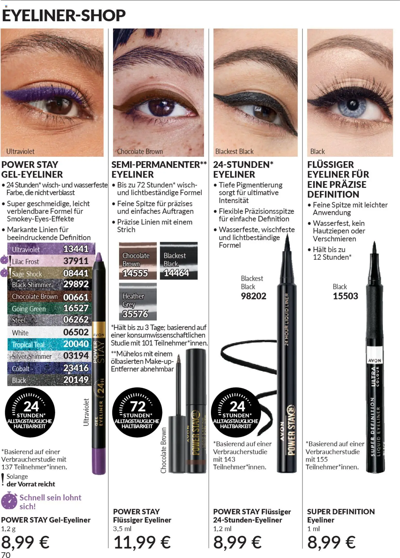 AVON Katalog Dezember 2025 – gültig ab 01.12.2025 | Seite: 72 | Produkte: Eyeliner