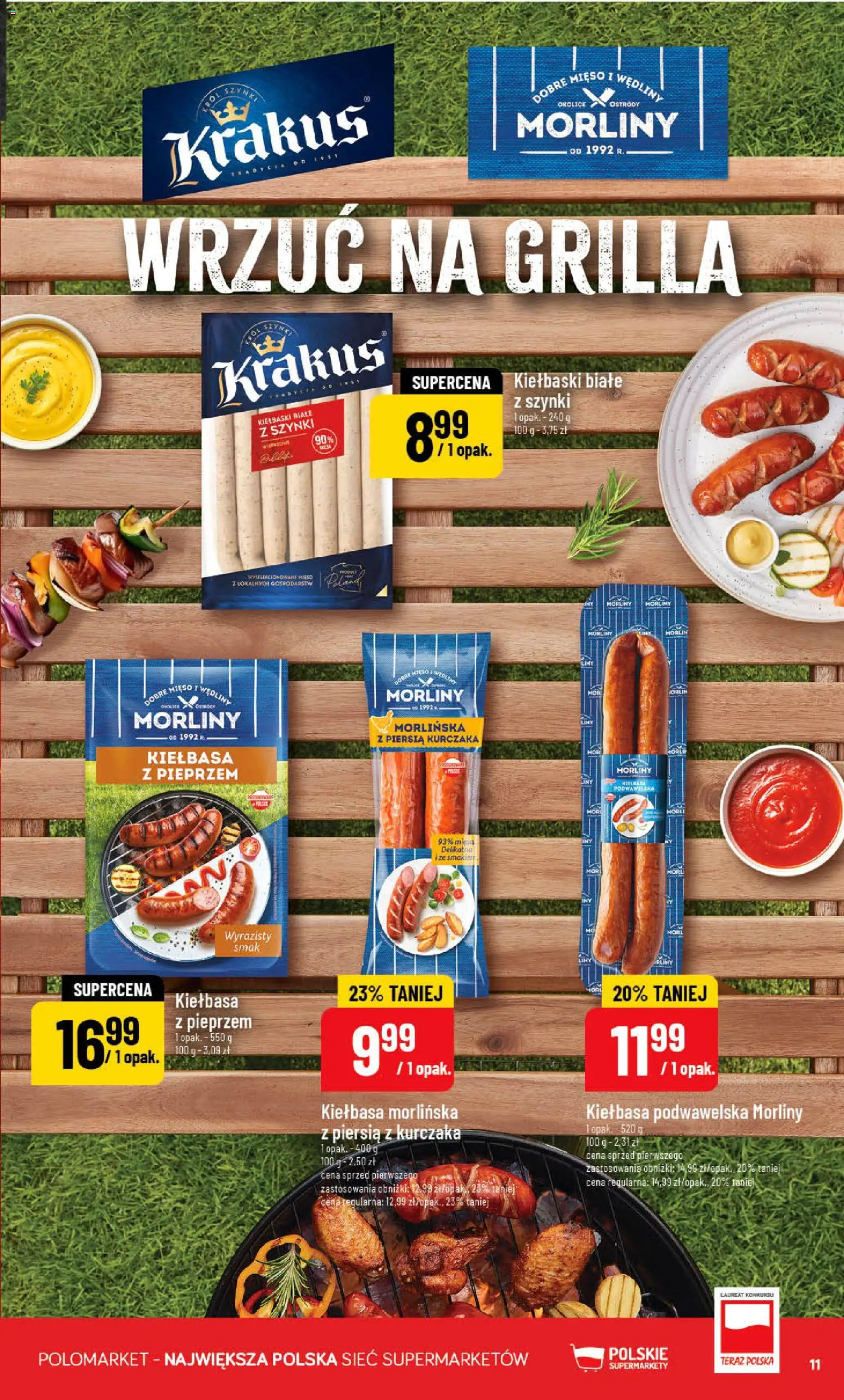 POLOmarket gazetka od 29.04.2026 | Strona: 11 | Produkty: Kiełbasa, Mięso, Kiełbaski, Kiełbasa podwawelska