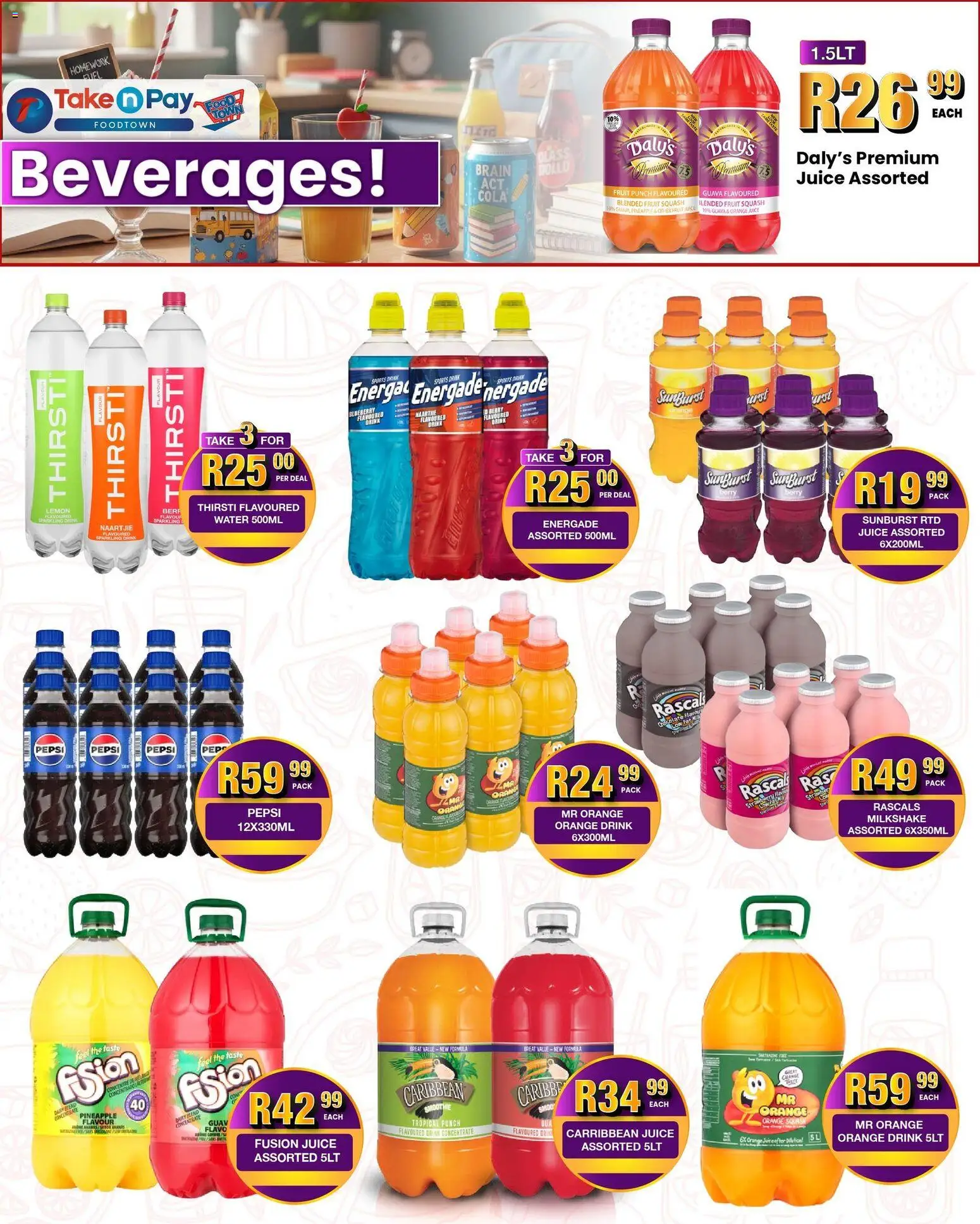 New Take n Pay catalogue – valid from 19.01.2026 | Page: 9 | Products: Cesto para colada, Squash, Juice, Fruit