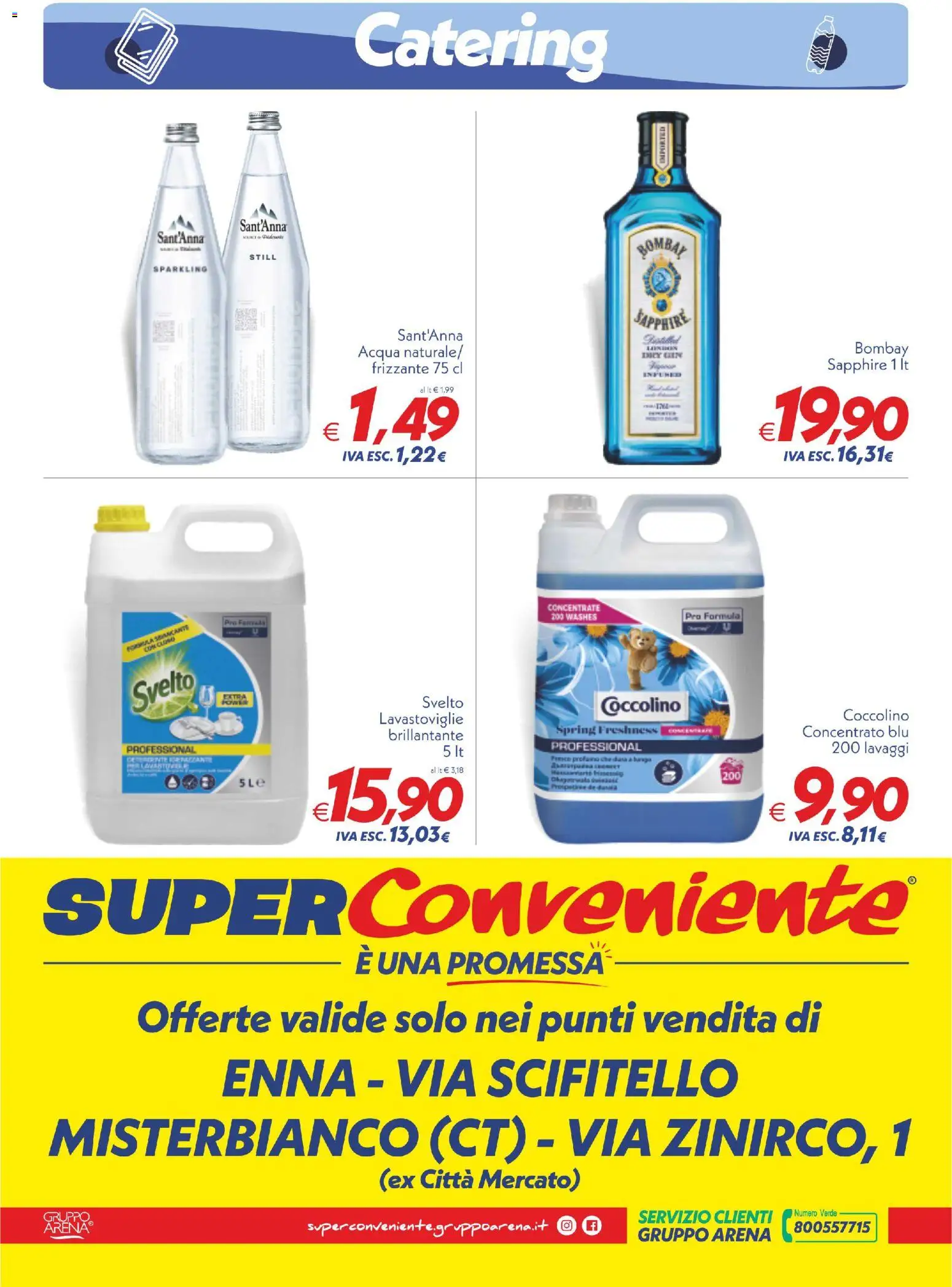 Volantino SuperConveniente del 27.12.2025 | Pagina: 4 | Prodotti: Gin, Acqua, Lavastoviglie