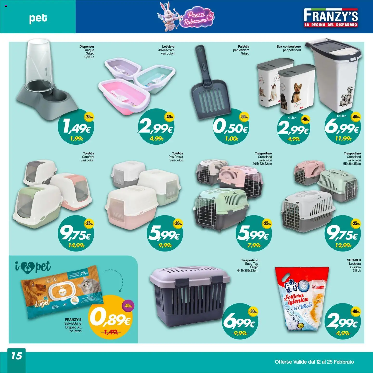 Volantino Franzy's del 12.02.2026 | Pagina: 15 | Prodotti: Paletta, Acqua, Top, Contenitore
