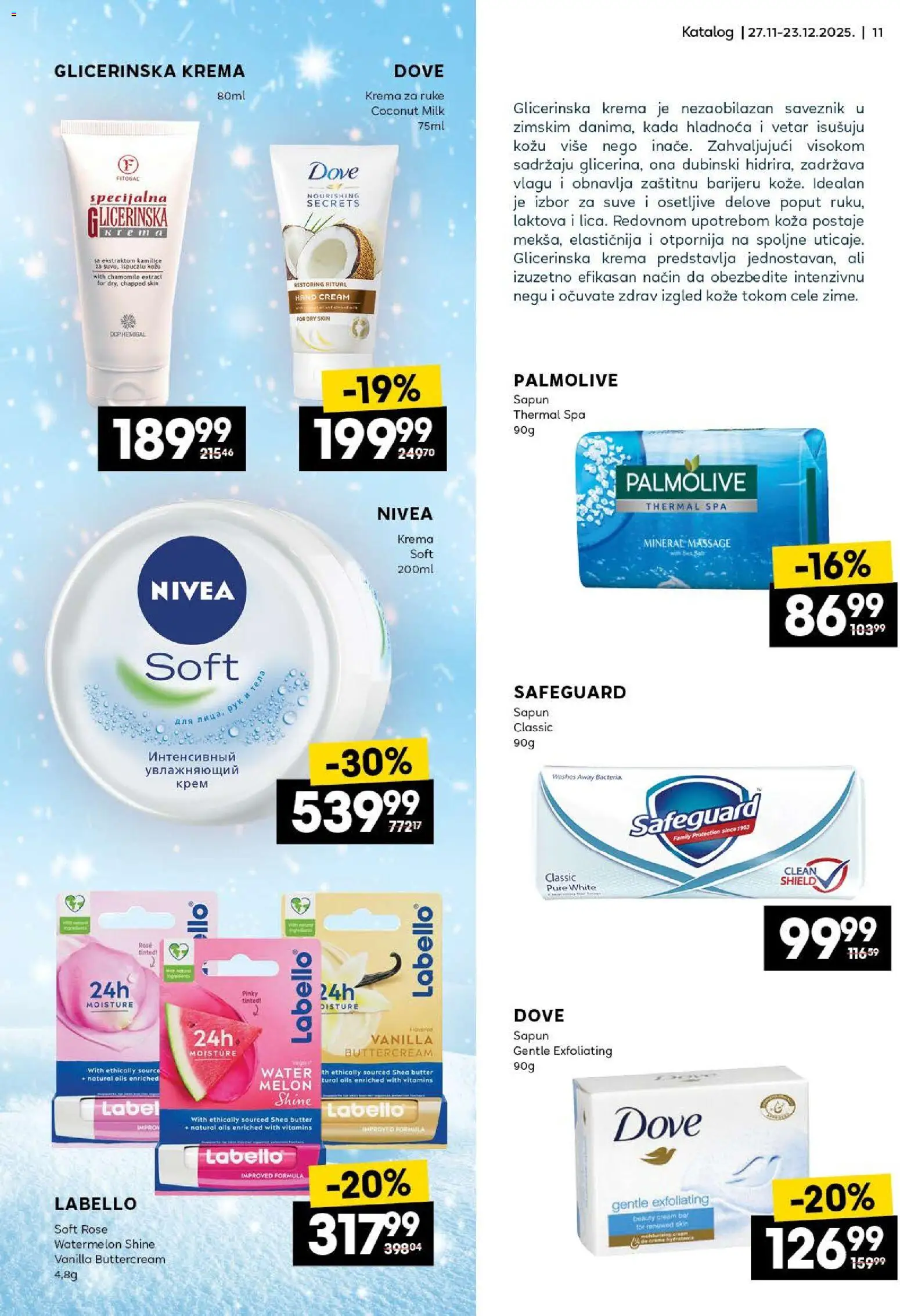 Roda katalog - važi od 27.11.2025 | Strana: 11 | Proizvode: Palmolive, Nivea, Krema, Dove