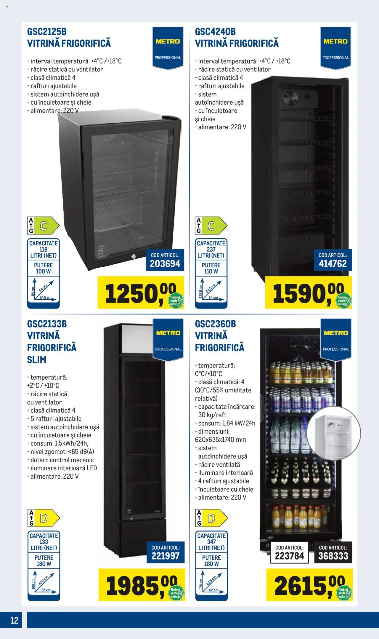 Noul catalog Metro – valabil de la 01.10.2025 | Pagină: 12 | Produse: Ventilator, Babak, Vitrină, Ușă