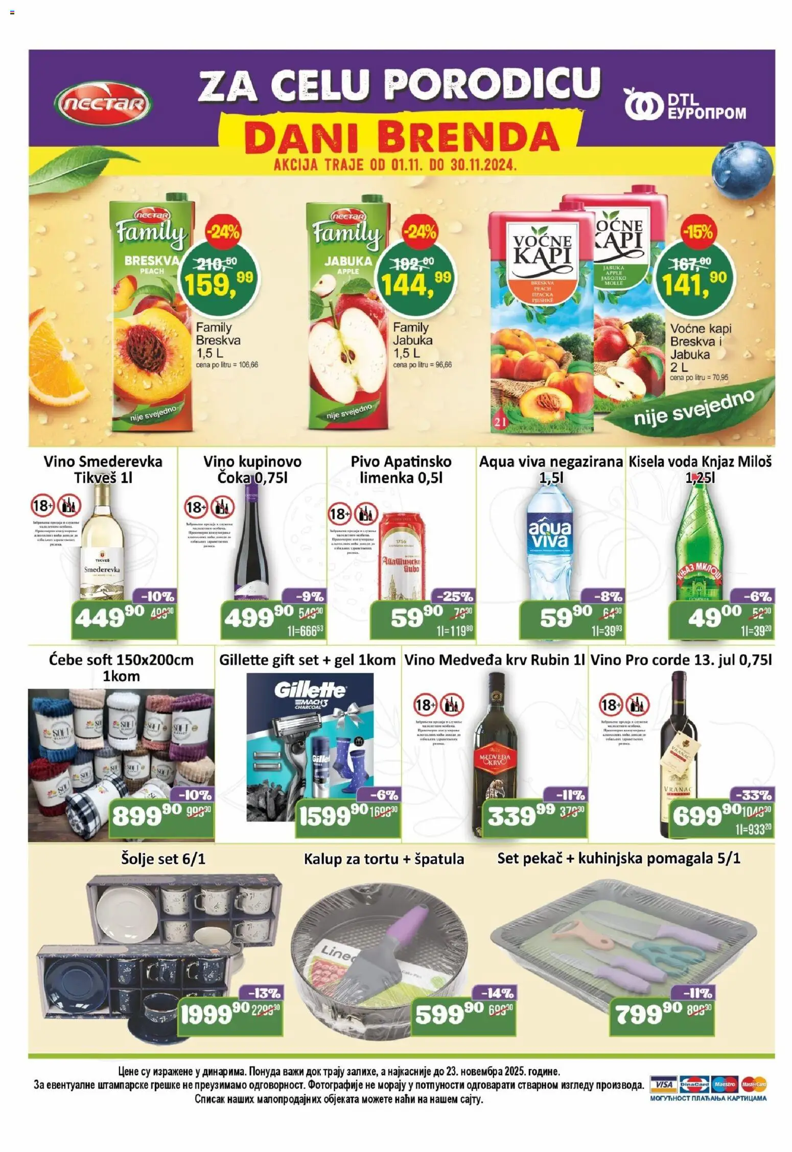 Europrom katalog - važi od 13.11.2025 | Strana: 4 | Proizvode: Ćebe, Voda, Pivo, Breskva