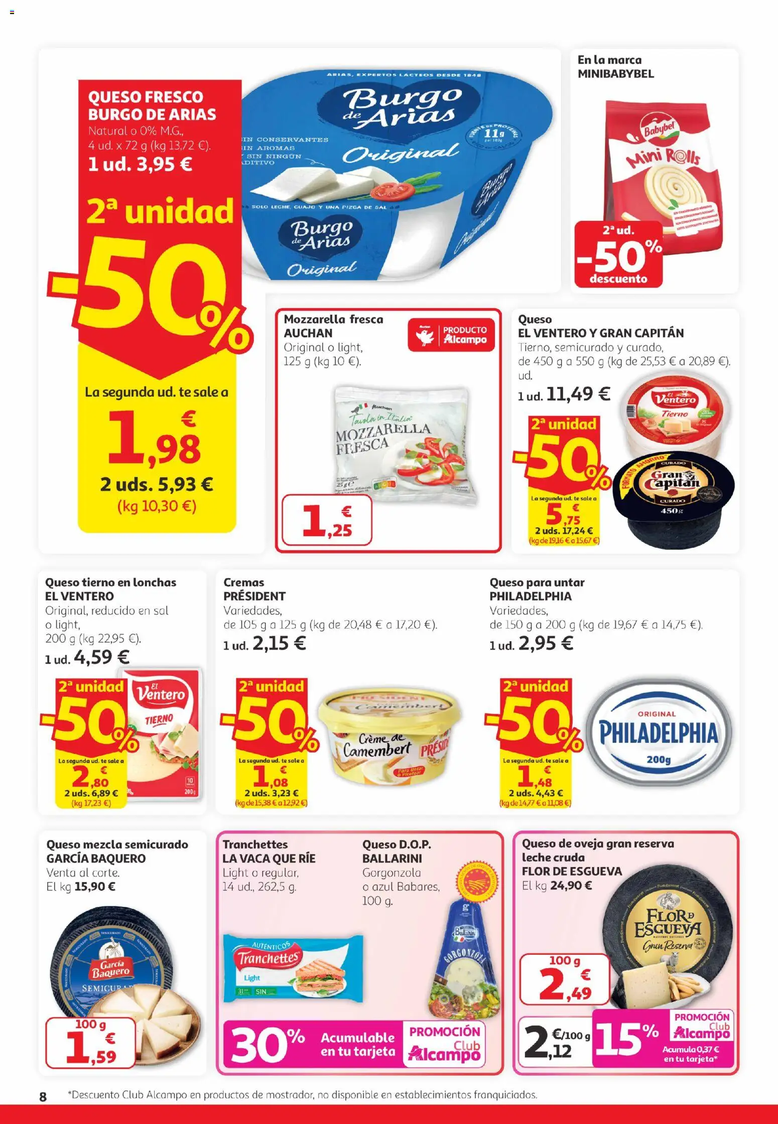 Alcampo -  Canarias │ válido desde el 26.02.2026 | Página: 8 | Productos: Leche, Queso fresco, Té, Queso para untar