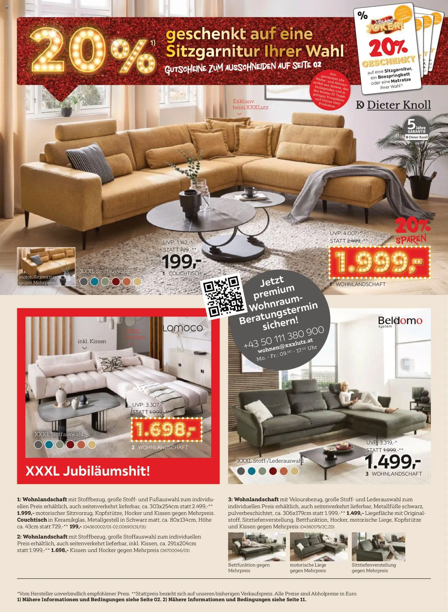 XXXLutz Jubiläums - Joker gültig ab 04.11.2025 | Seite: 6 | Produkte: Uhr, Matratze, Kissen, Couchtisch