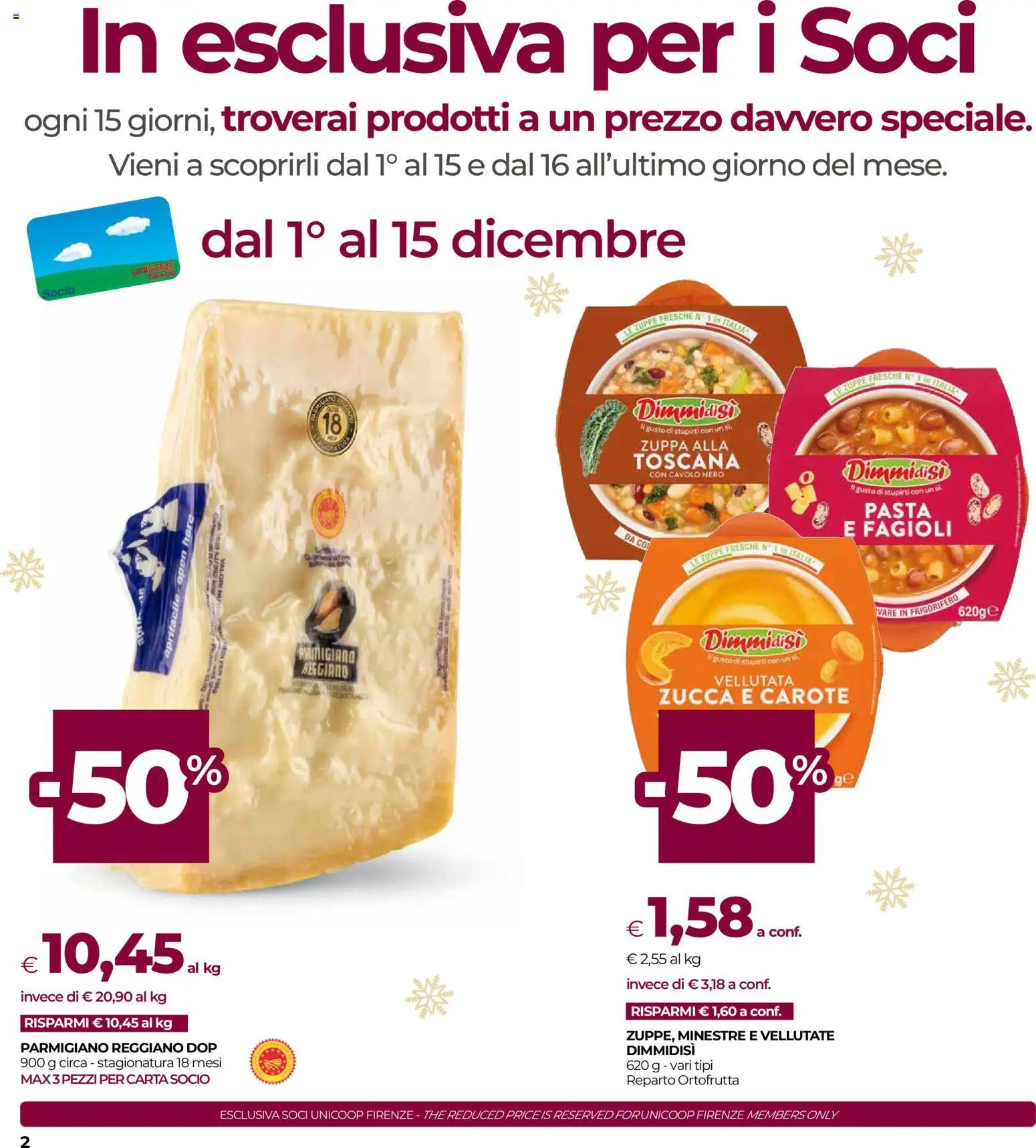 Volantino COOP del 04.12.2025 | Pagina: 2 | Prodotti: Carote, Zucca, The, Frigorifero