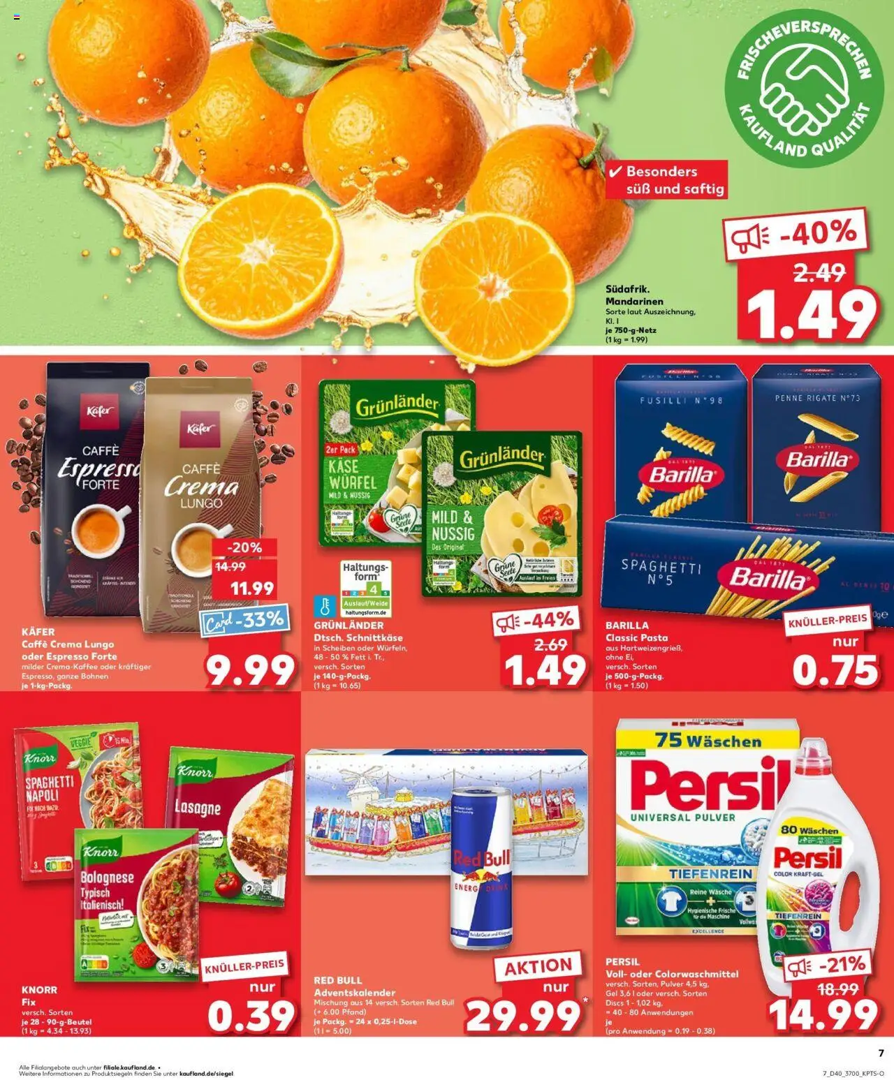 Kaufland prospekt Berlin	 – gültig ab 05.10.2025 | Seite: 7 | Produkte: Barilla, Knorr, Grunlander, Pasta