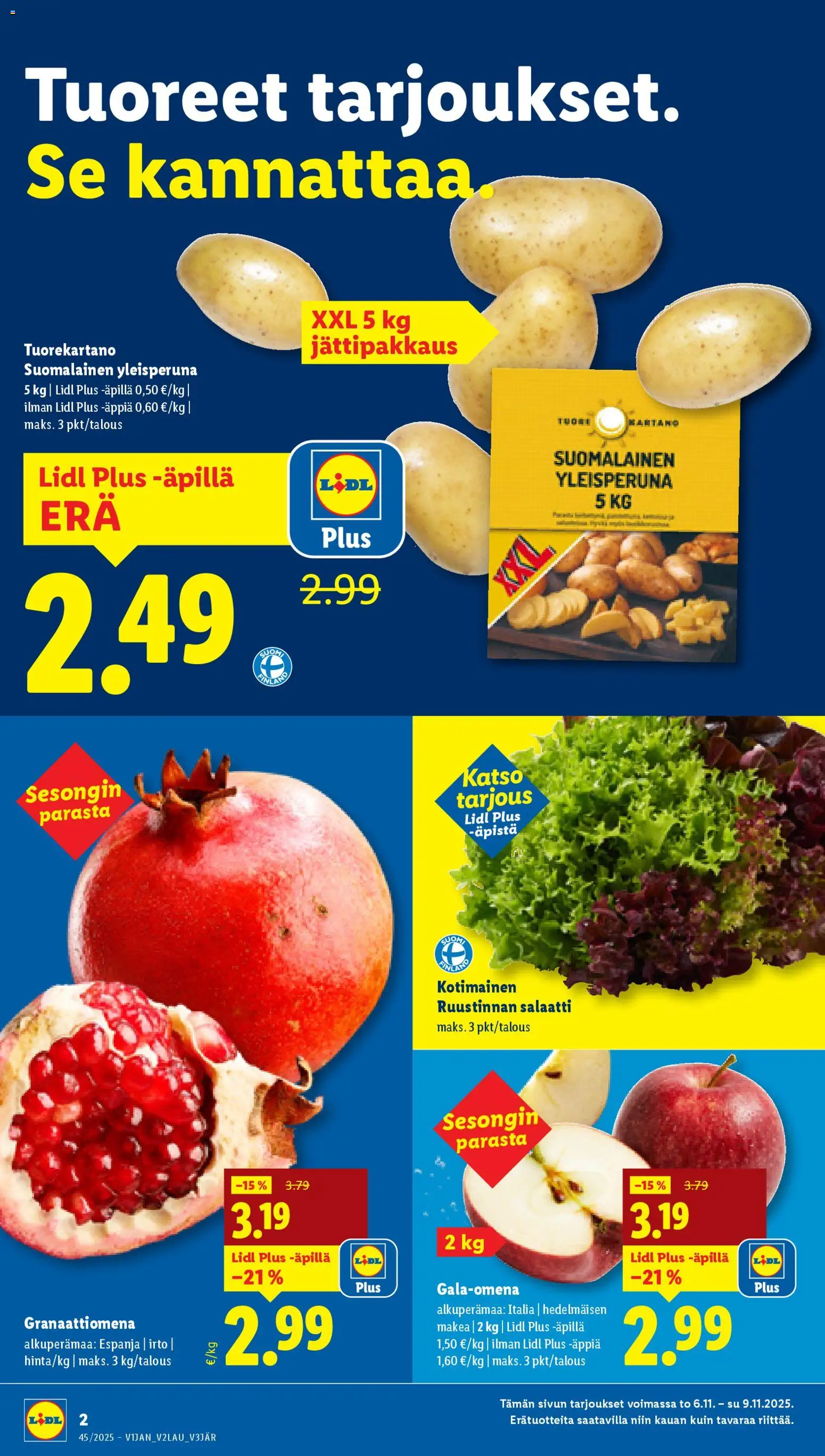 Lidl tarjoukset - Rovaniemi – voimassa 06.11.2025 alkaen | Sivu: 4 | Tuotteet: Granaattiomena, Salaatti