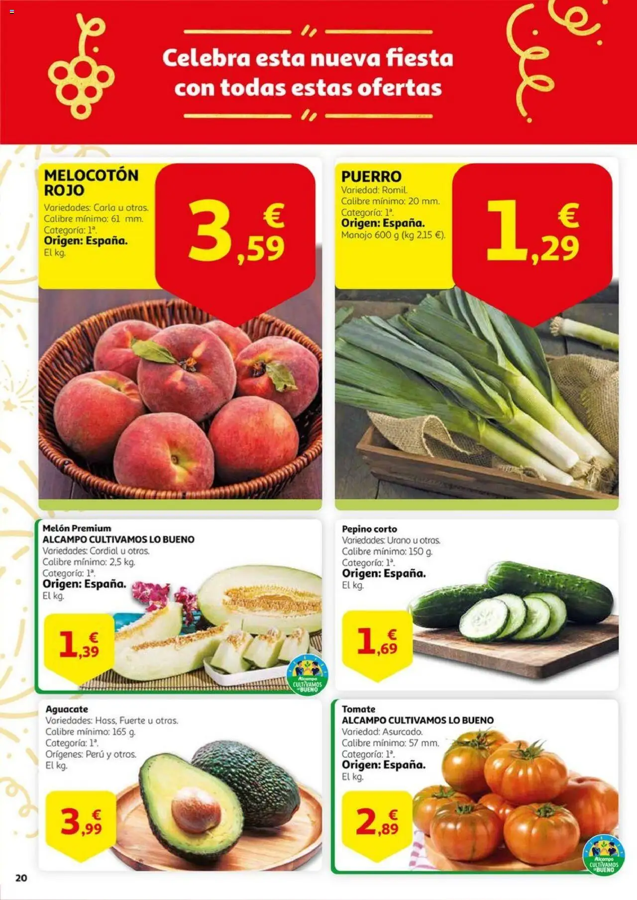 Alcampo -  HP Nacional  │ válido desde el 03.06.2025 | Página: 20 | Productos: Φορτιστής, Στιγμιαίος καφές, Melocotón rojo