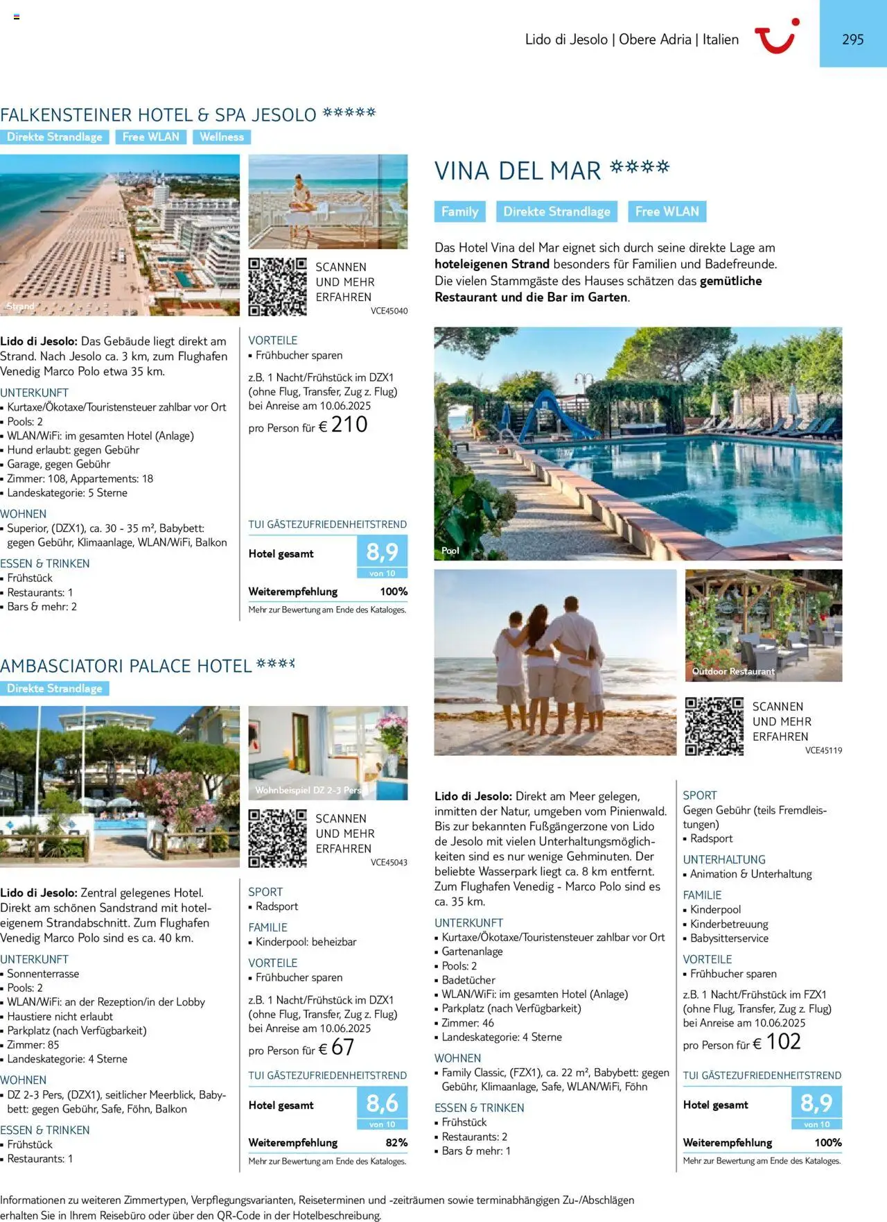 Aida - Urlaub mit eigener Anreise 2025/26 – gültig ab 01.11.2024 | Seite: 295 | Produkte: Bett, Babybett, Föhn
