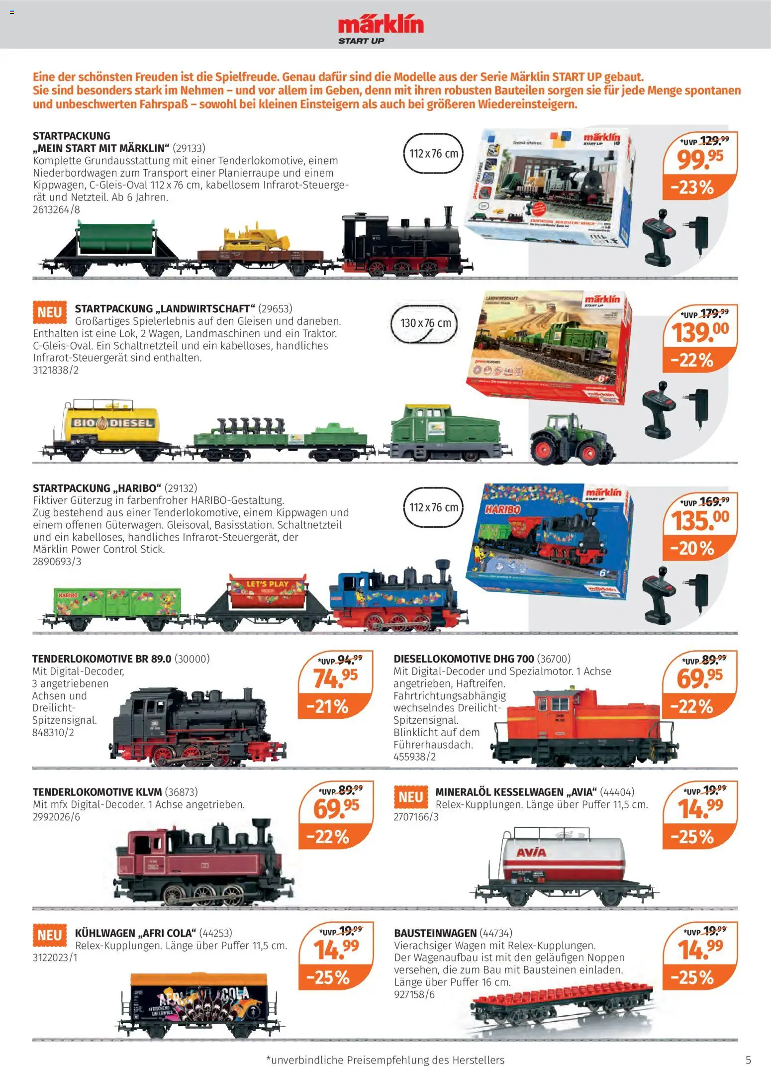 Müller Modell-Eisenbahn 2025 – gültig ab 27.10.2025 | Seite: 5 | Produkte: Haribo, Cola