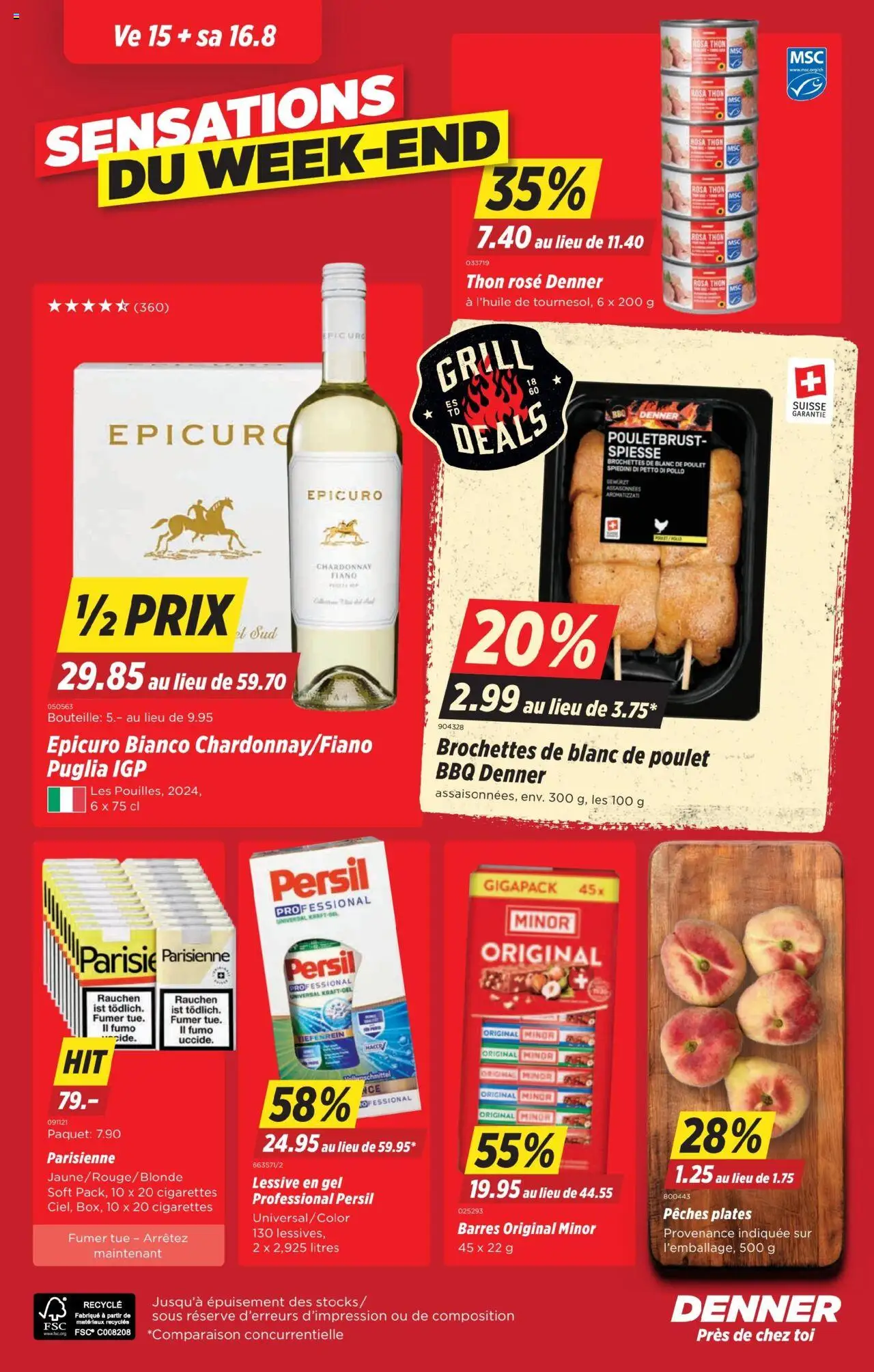 Denner Aktionen FR ab 12.08.2025 | Seite: 24 | Produkte: Pouletbrust, Spieße