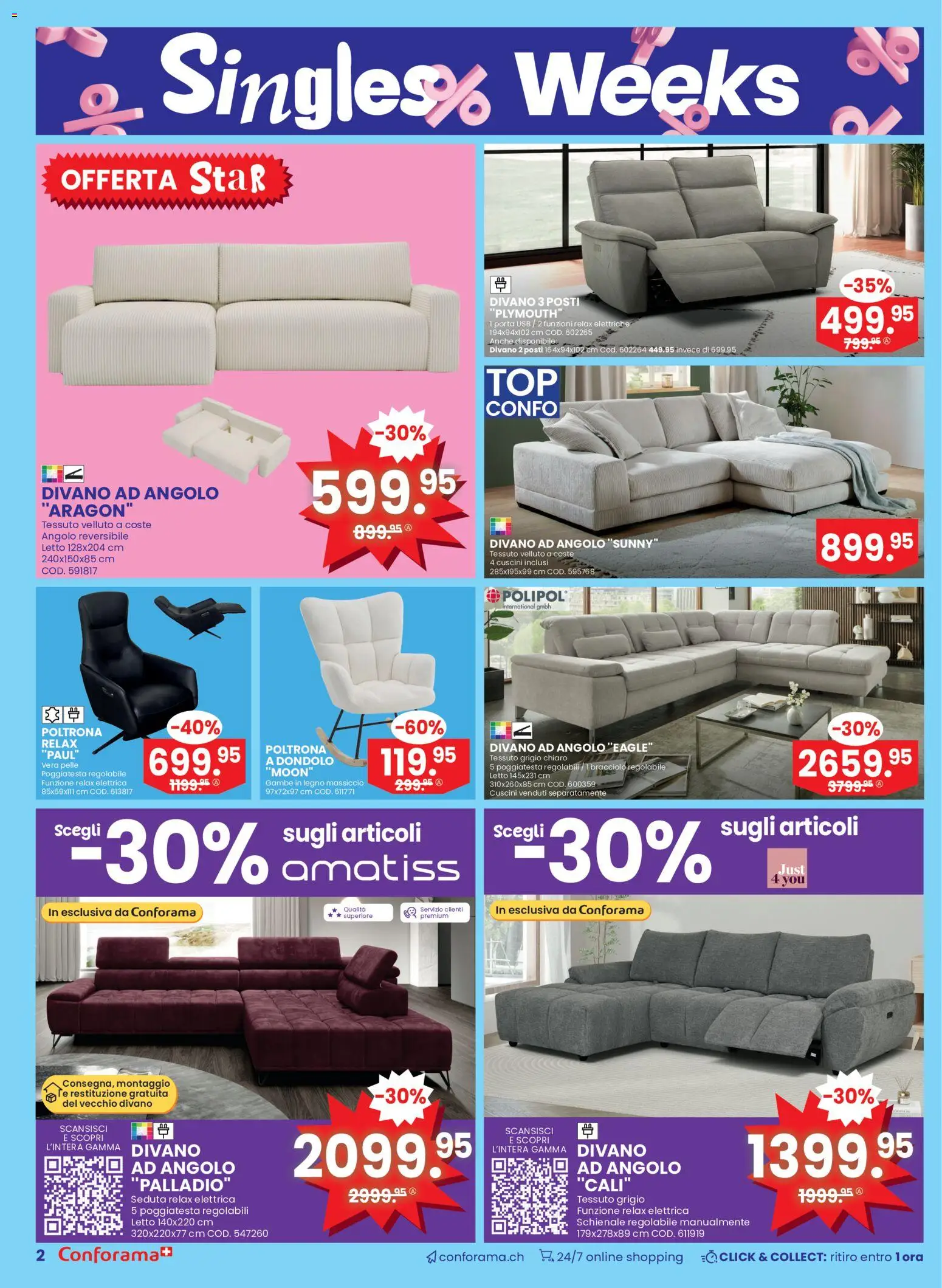 Conforama Aktionen Singles IT – gültig ab 05.11.2025 | Seite: 2 | Produkte: Usb