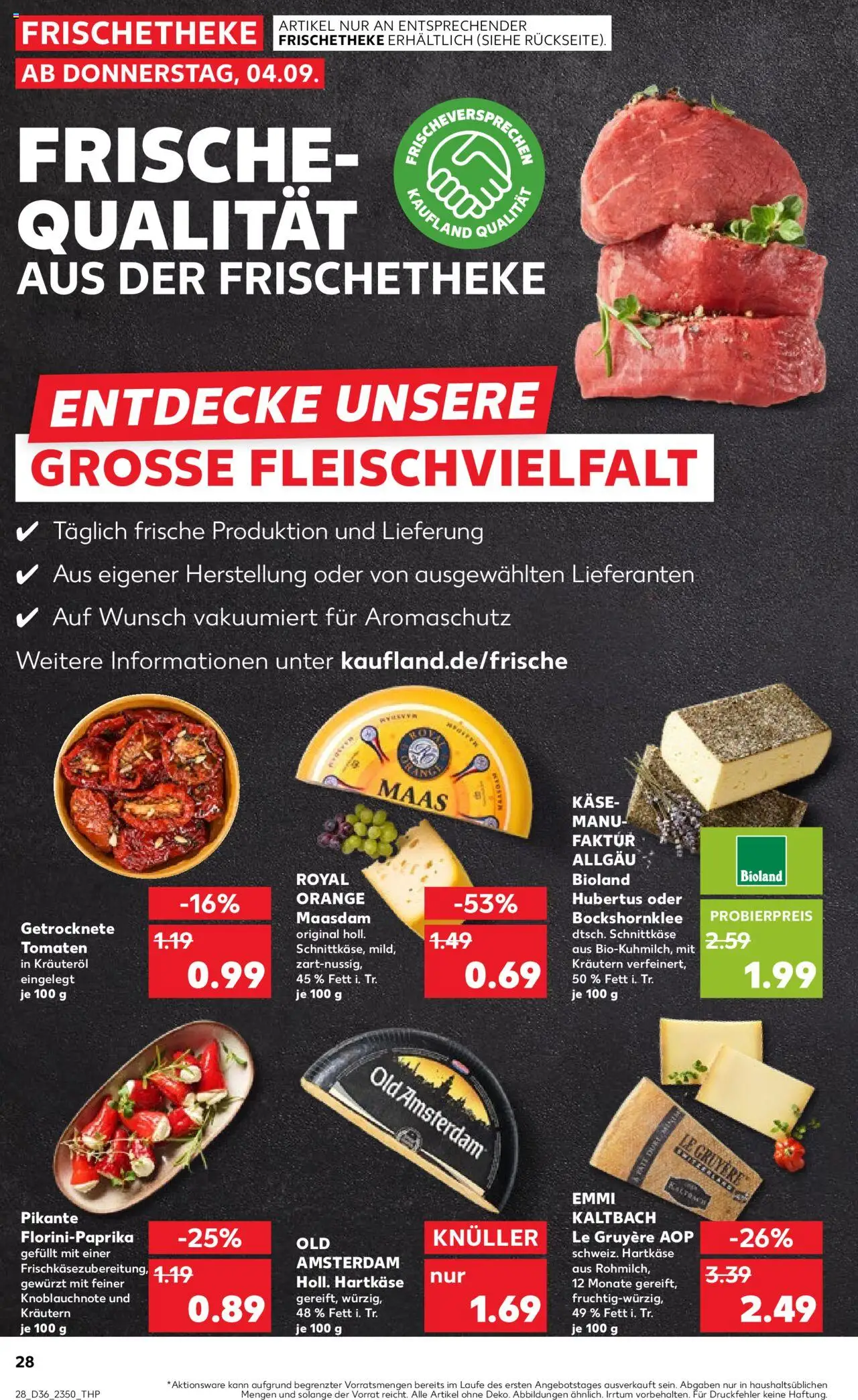 Kaufland prospekt Völklingen	 – gültig ab 07.09.2025 | Seite: 28 | Produkte: Käse, Tomaten